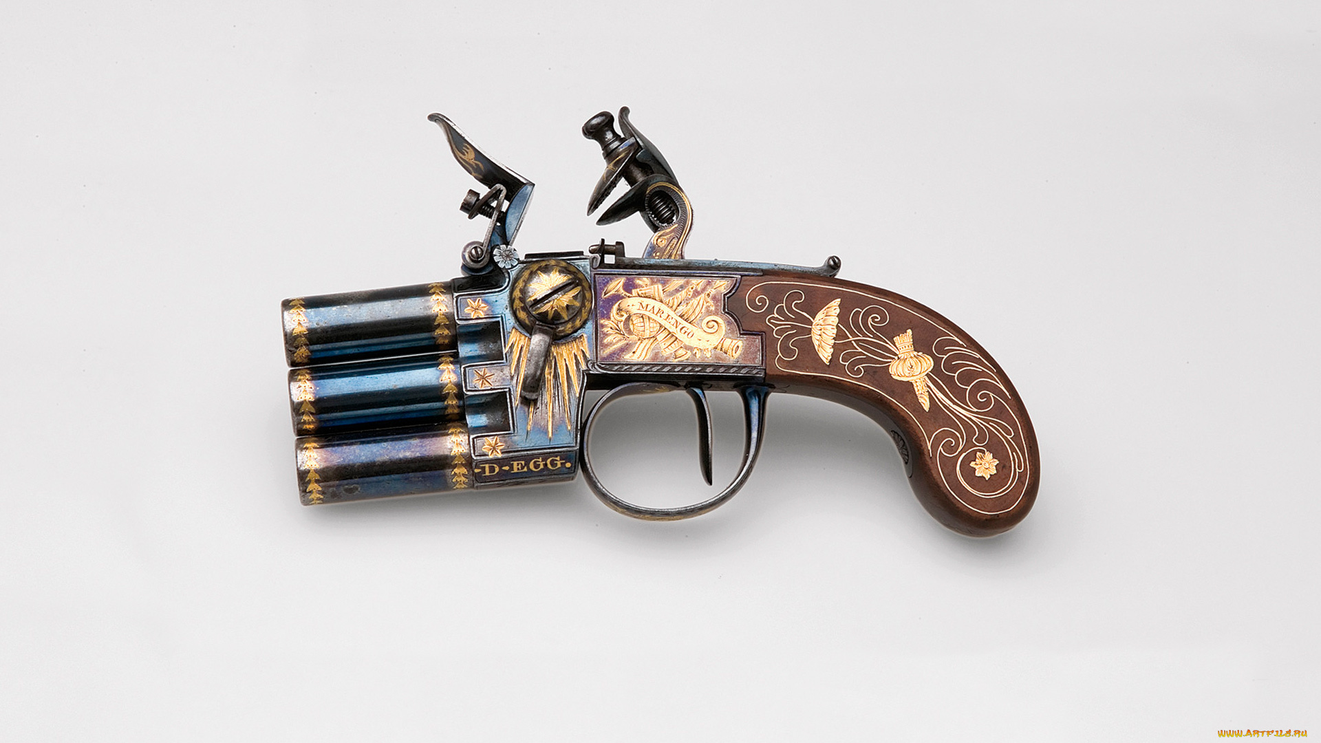 оружие, пистолеты, старинный, пистолет, chamber, box, 1802, ретро
