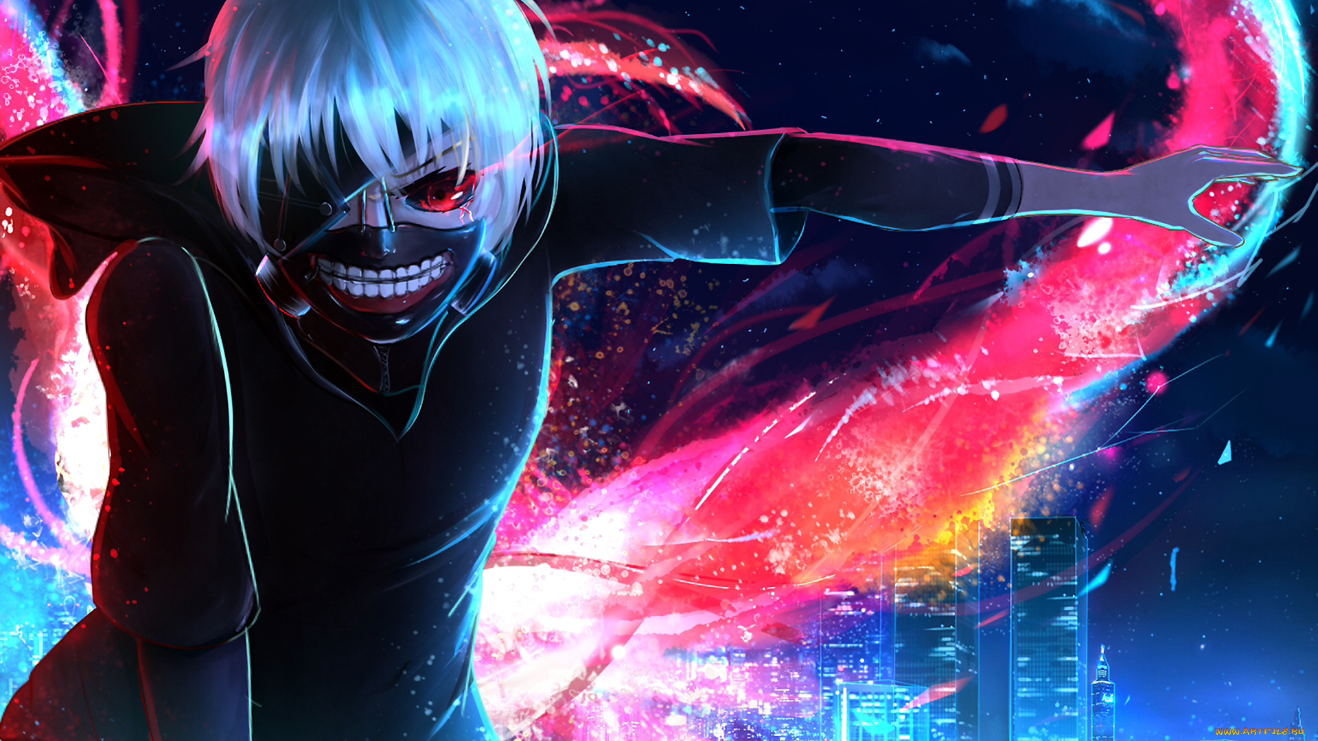 аниме, tokyo, ghoul, гуль, канеки, кен, маска