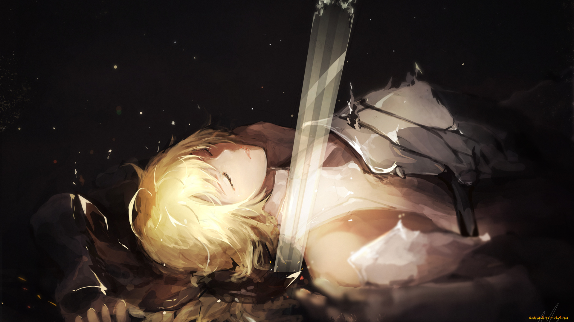 аниме, fate, stay, night, saber, lily