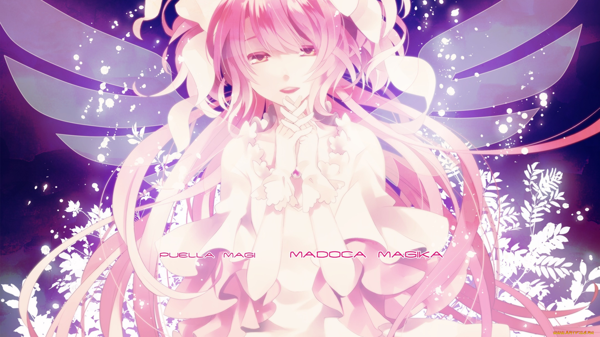 аниме, mahou, shoujo, madoka, magika, фон, взгляд, девушка