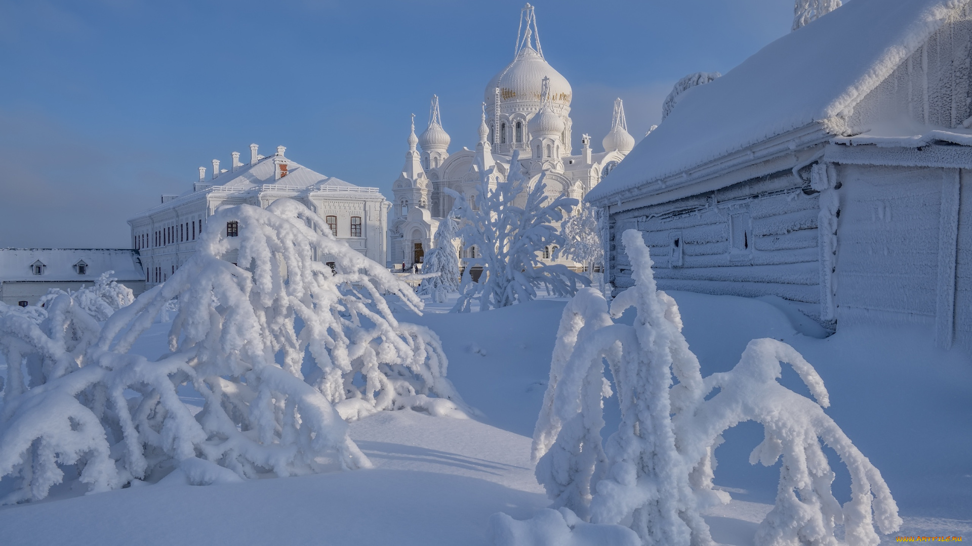 города, -, православные, церкви, , монастыри, урал, зима, холодная, здание, снег, лед, россия, монастырь, белогорский, на, открытом, воздухе