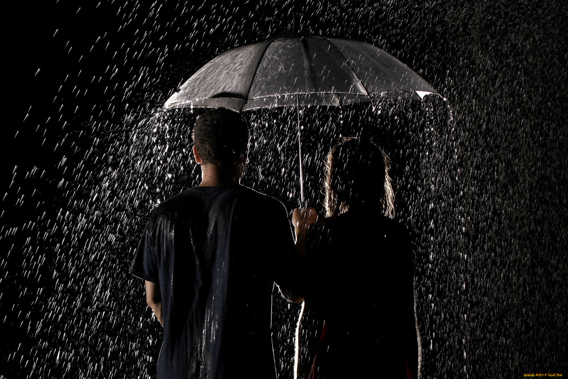 разное, мужчина, женщина, пара, зонт, дождь