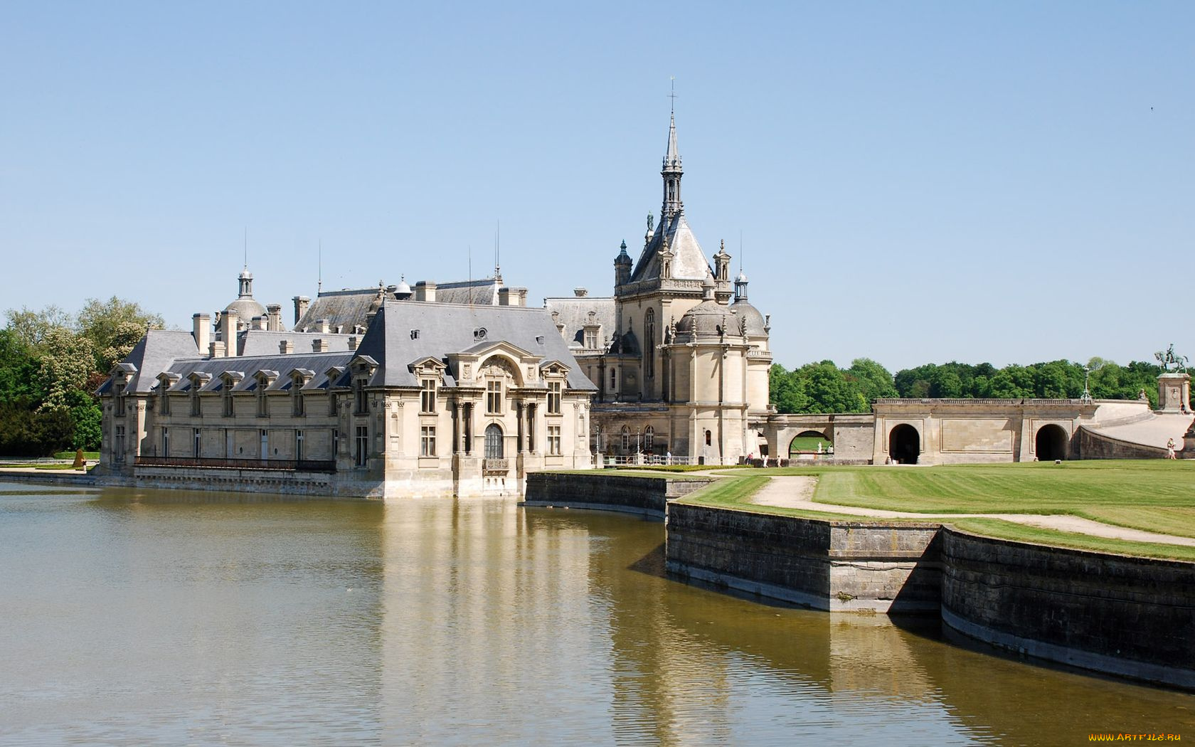 chantilly, france, города, замки, луары, франция