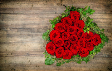 Картинка цветы букеты +композиции red flowers розы love roses romantic heart сердце любовь
