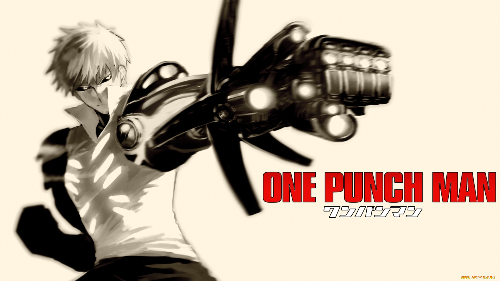 аниме, one, punch, man, киборг, оружие, киберпанк, фантастика, onepunch-man, one, punch, man, genos