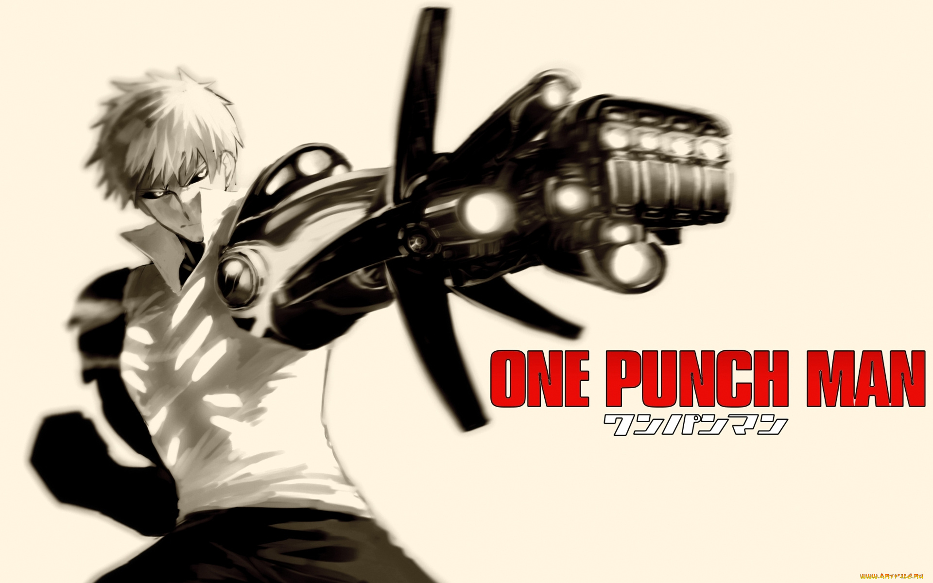 аниме, one, punch, man, киборг, оружие, киберпанк, фантастика, onepunch-man, one, punch, man, genos