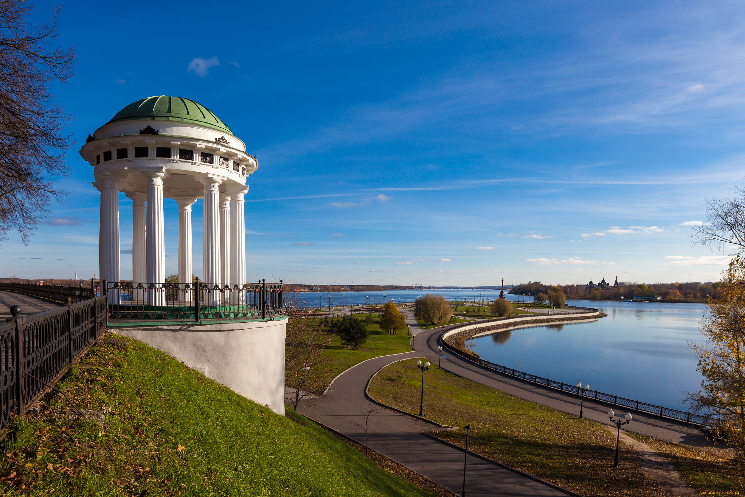 Ярославль, города, -, улицы, , площади, , набережные, волга, беседка, набережная