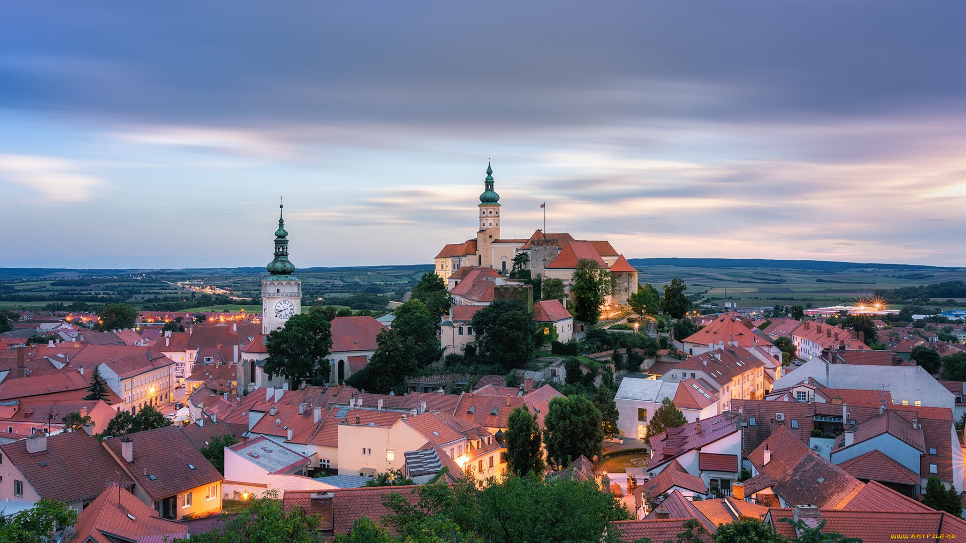 mikulov, castle, czech, republic, города, замки, чехии, mikulov, castle, czech, republic