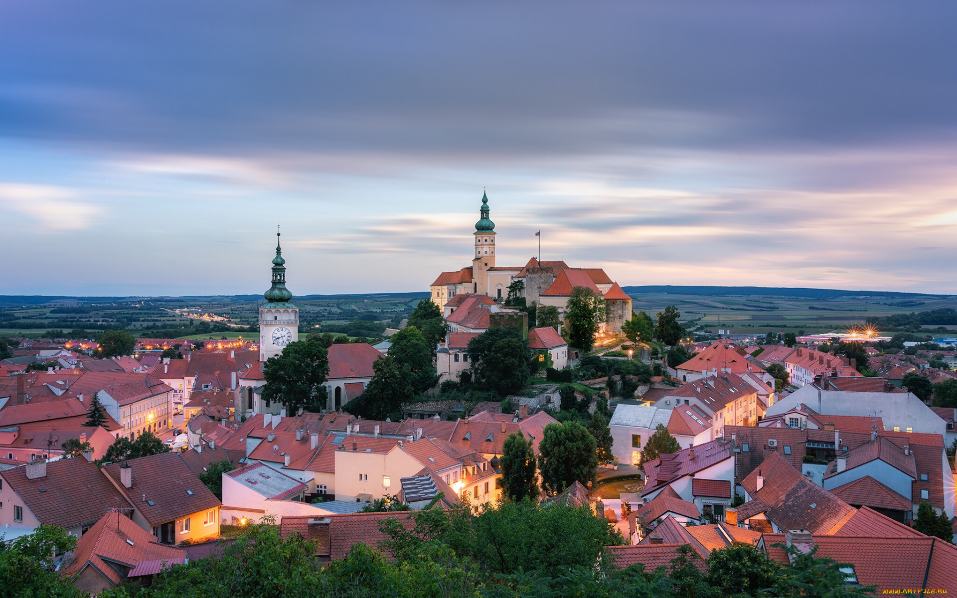 mikulov, castle, czech, republic, города, замки, чехии, mikulov, castle, czech, republic