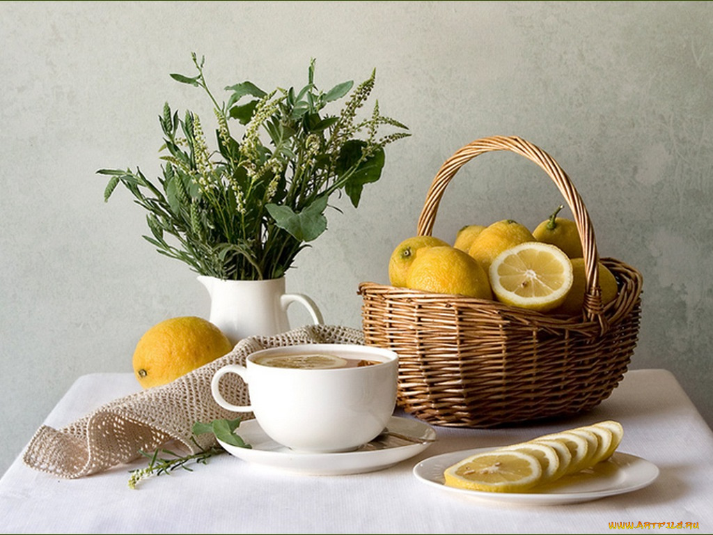 лимонами, еда, натюрморт