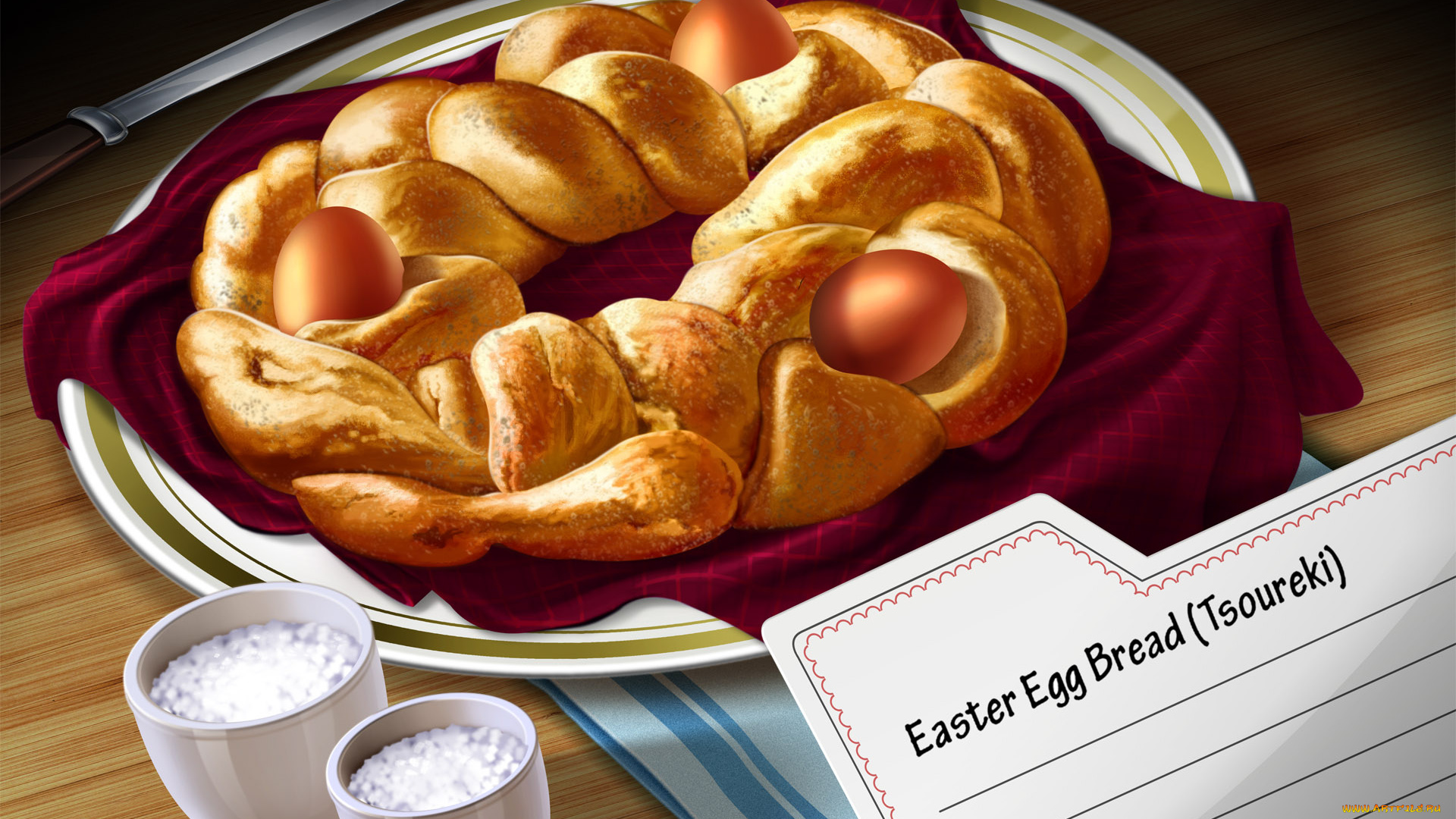 easter, egg, bread, праздничные, пасха, рецепт, тарелка, яйца, пирог