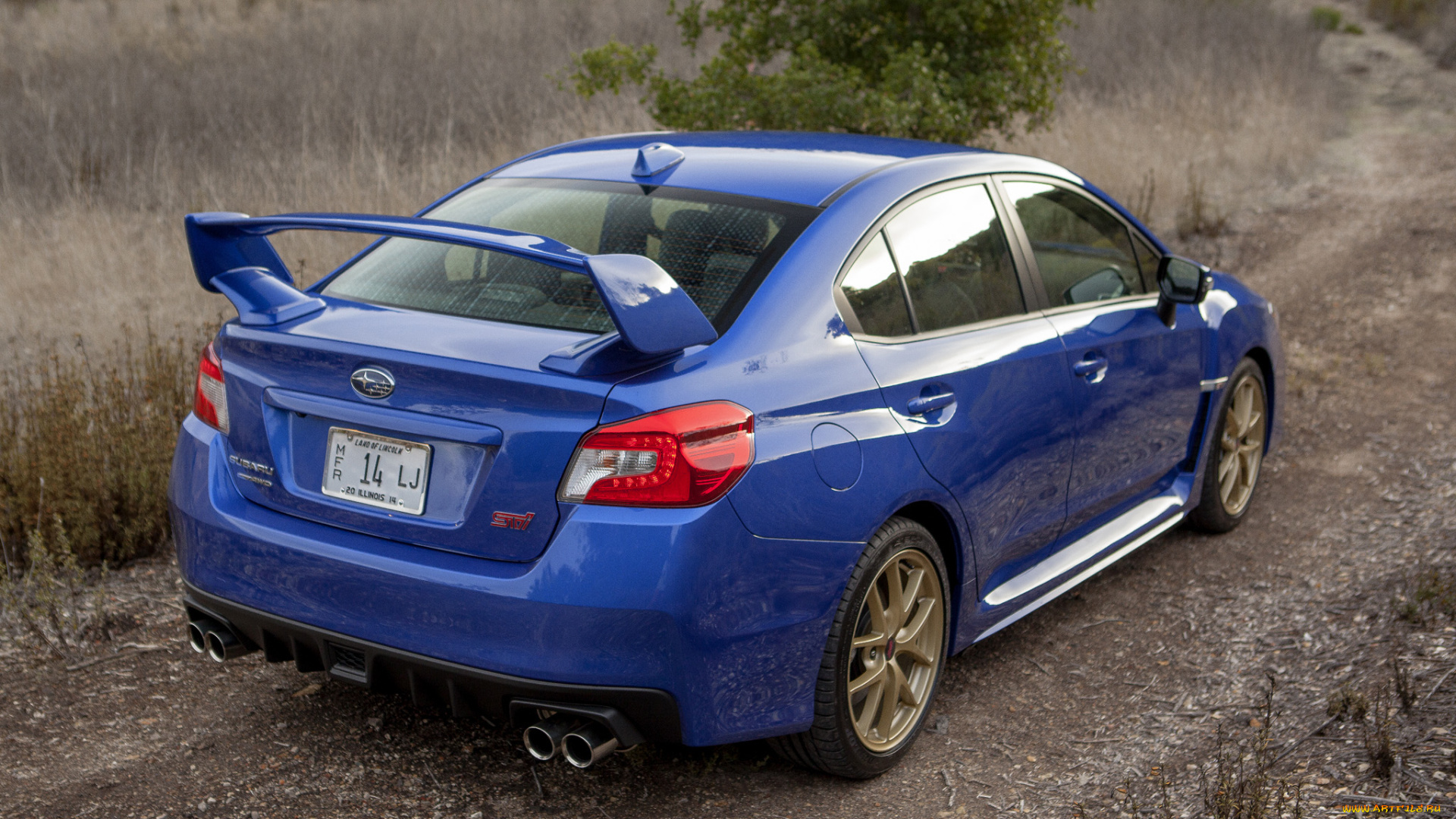 автомобили, subaru, синий, 2014г, sti, wrx