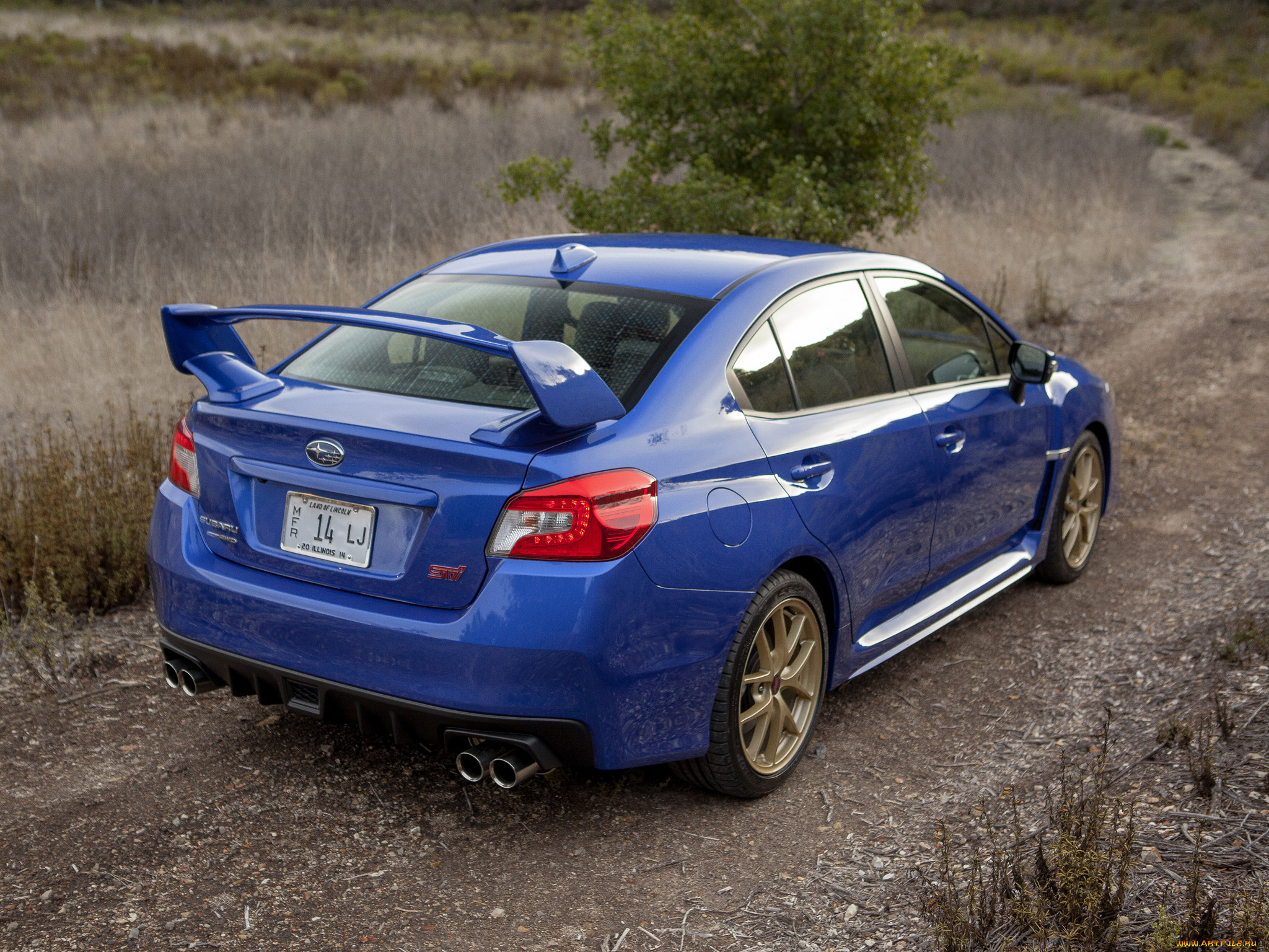 автомобили, subaru, синий, 2014г, sti, wrx