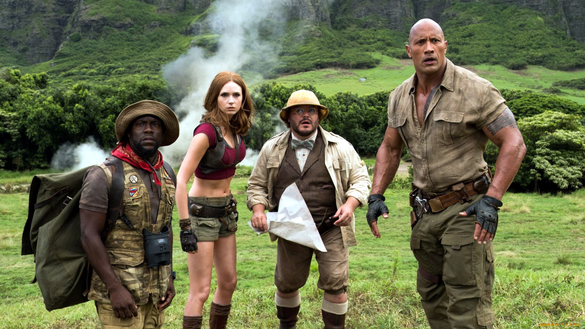 кино, фильмы, jumanji, , welcome, to, the, jungle, kevin, hart, karen, gillan, jack, black, dwayne, johnson