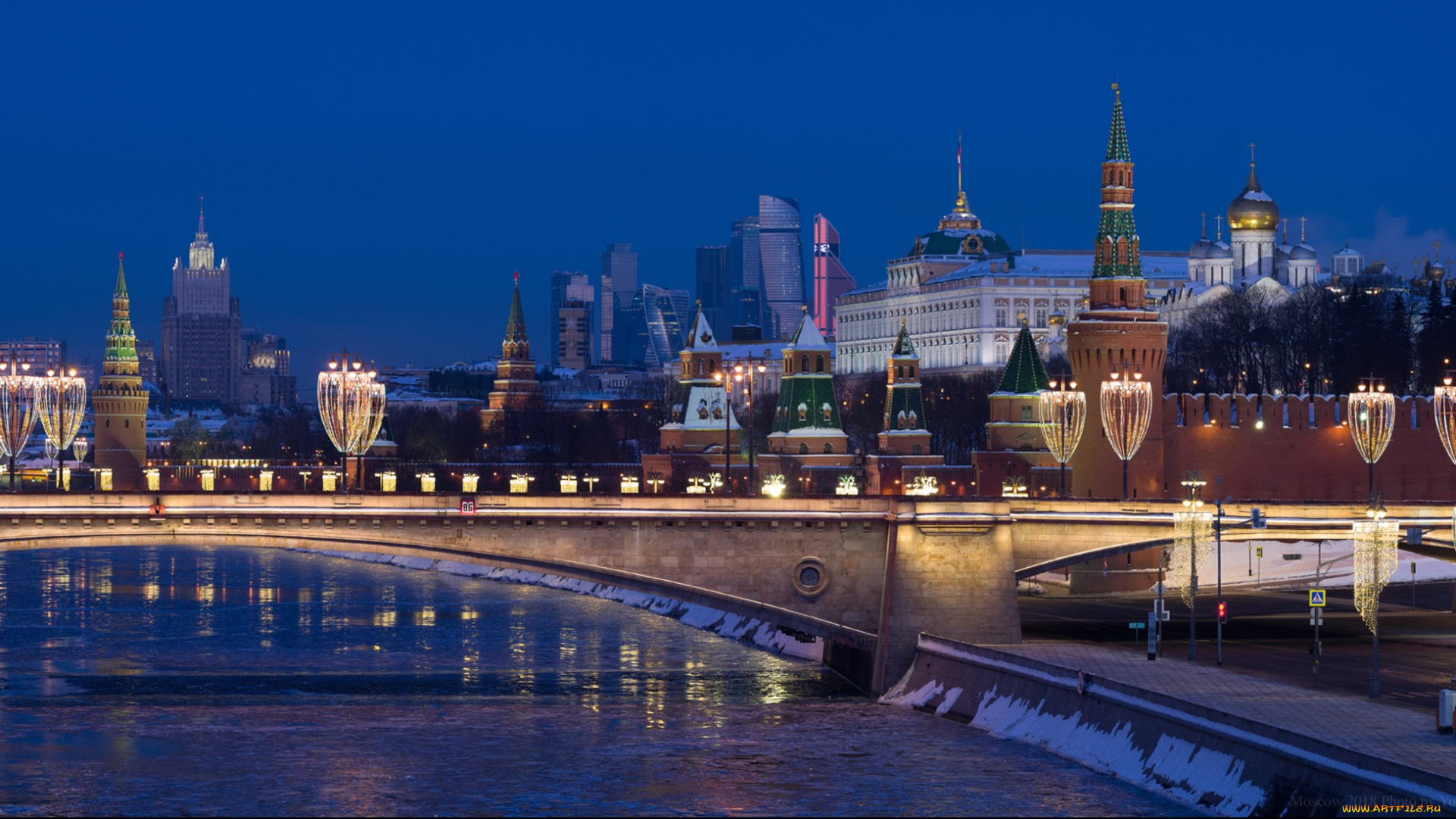 kremlin, and, moscow-city, города, москва, , россия, простор