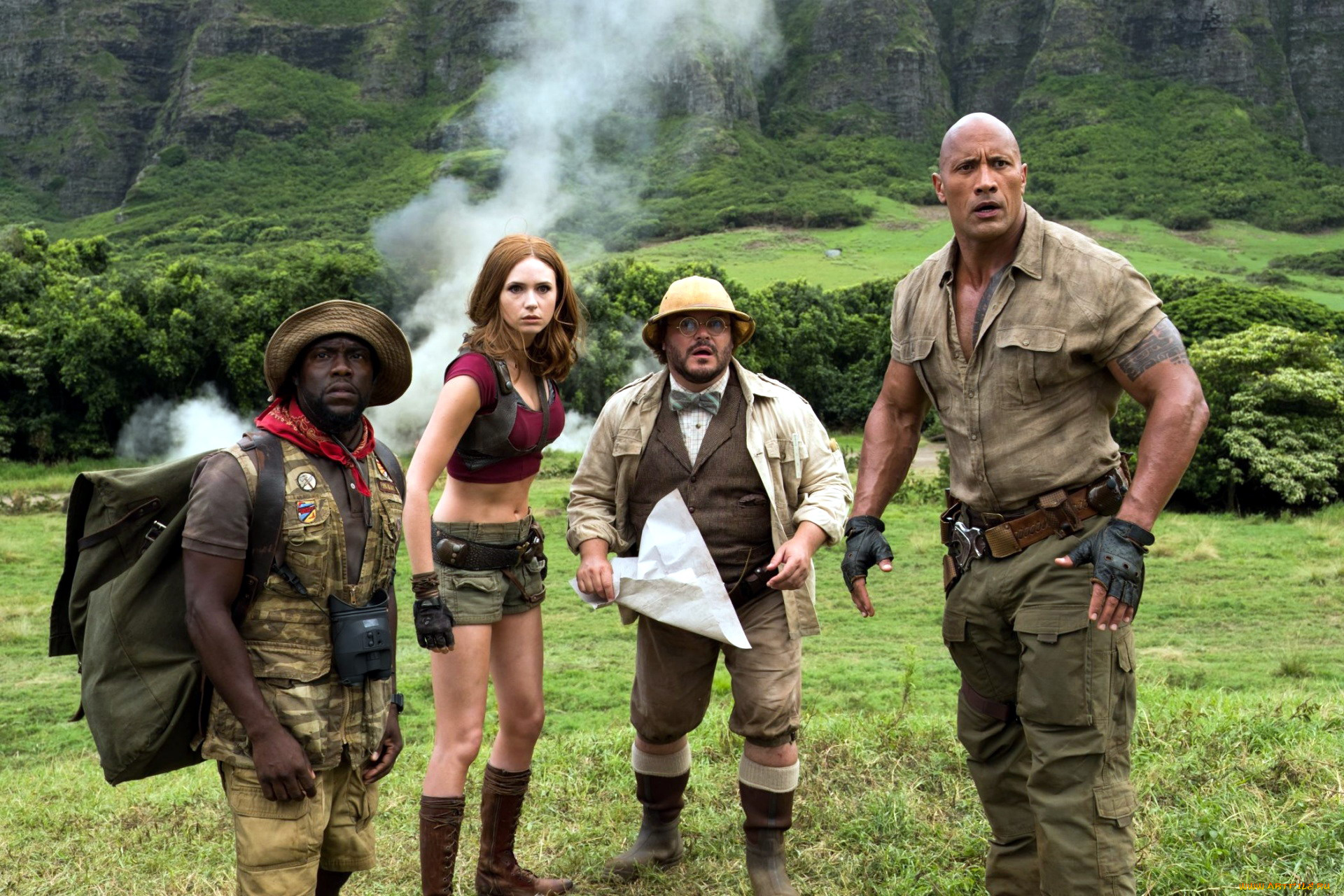 кино, фильмы, jumanji, , welcome, to, the, jungle, kevin, hart, karen, gillan, jack, black, dwayne, johnson