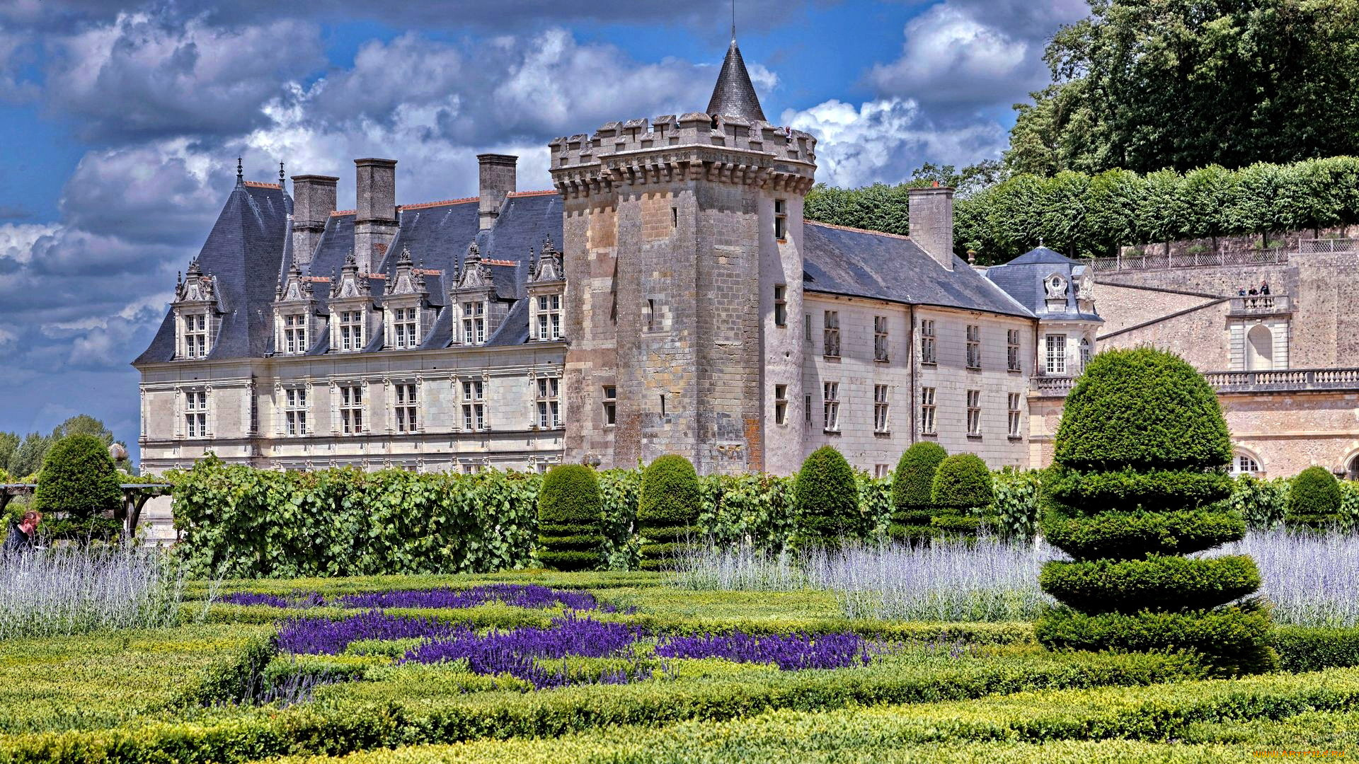 chateau, de, villandry, города, замки, франции, chateau, de, villandry