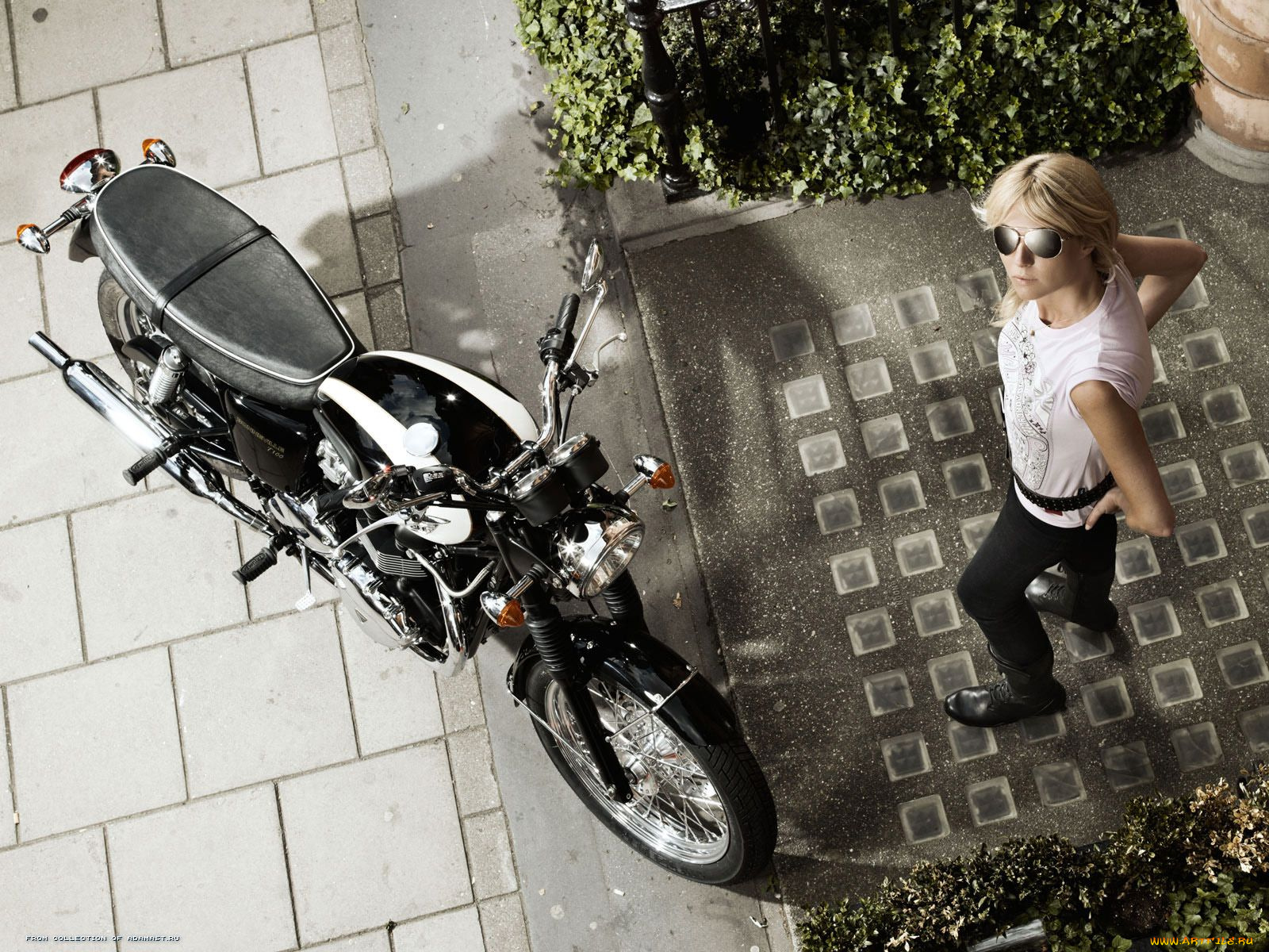 мотоциклы, мото, девушкой, блондинка, байк, очки