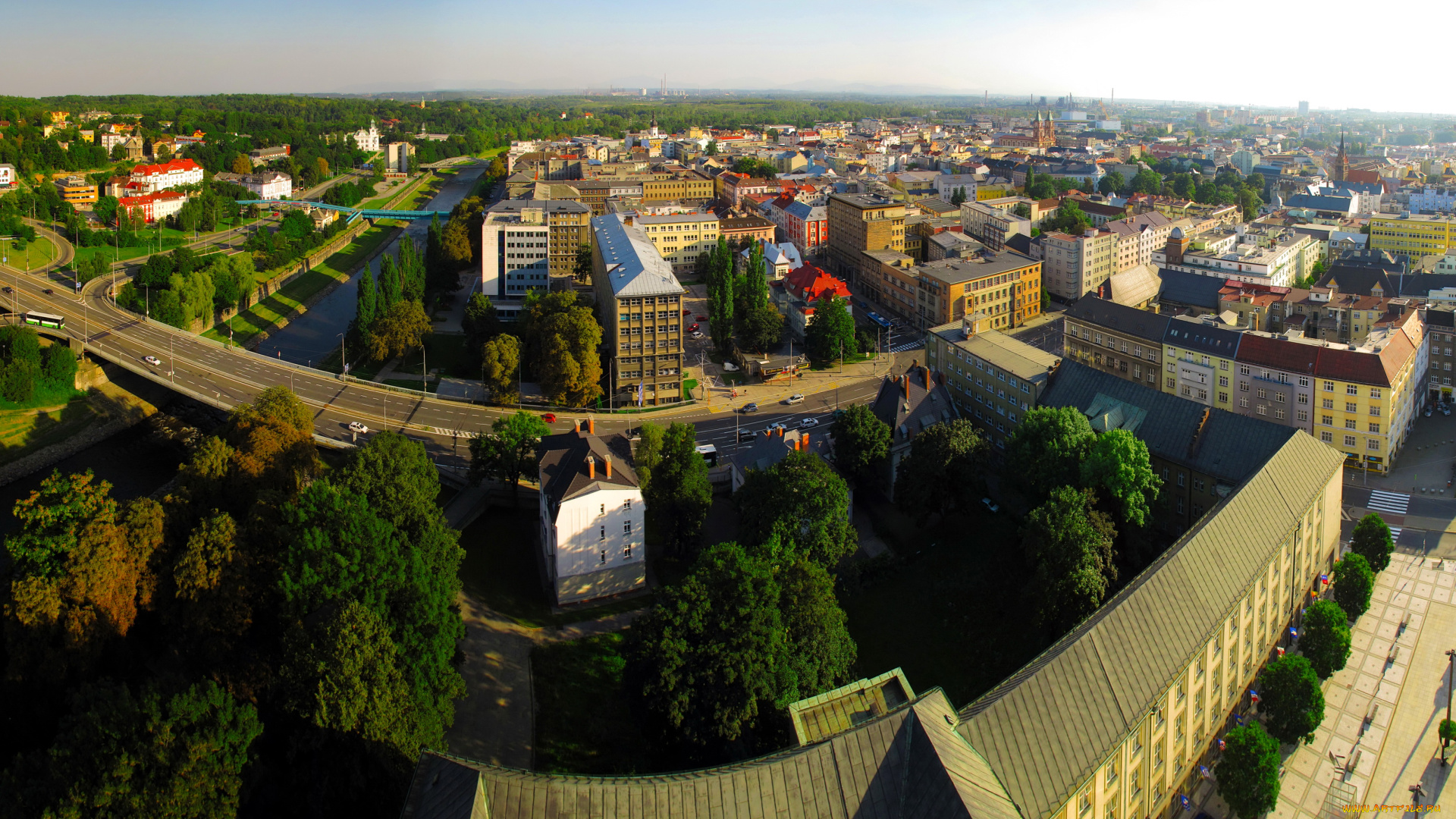 города, панорамы, ostrava, чехия