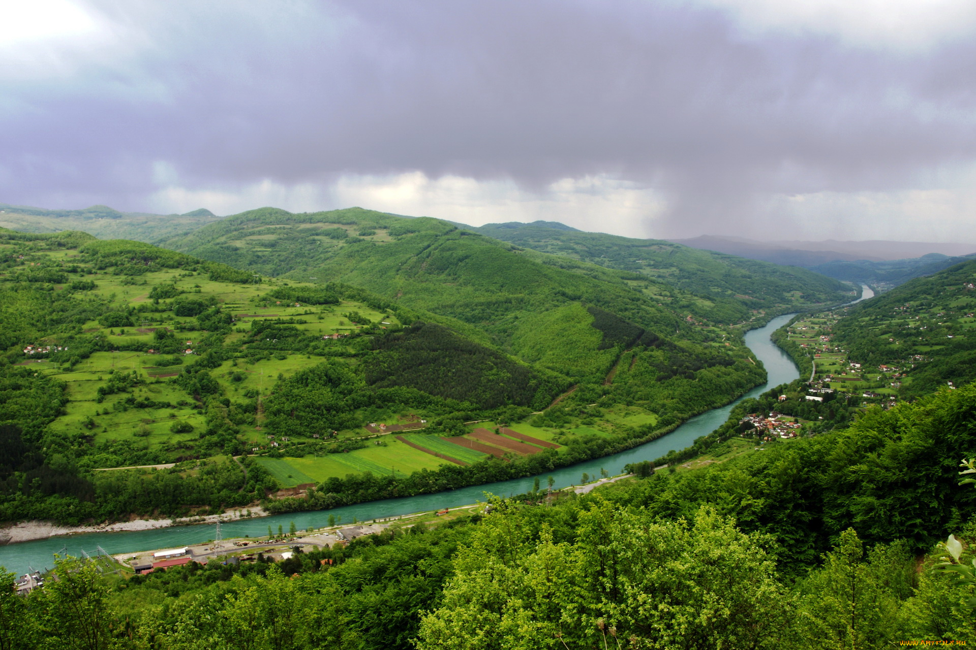 природа, реки, озера, сербия, река, дрина