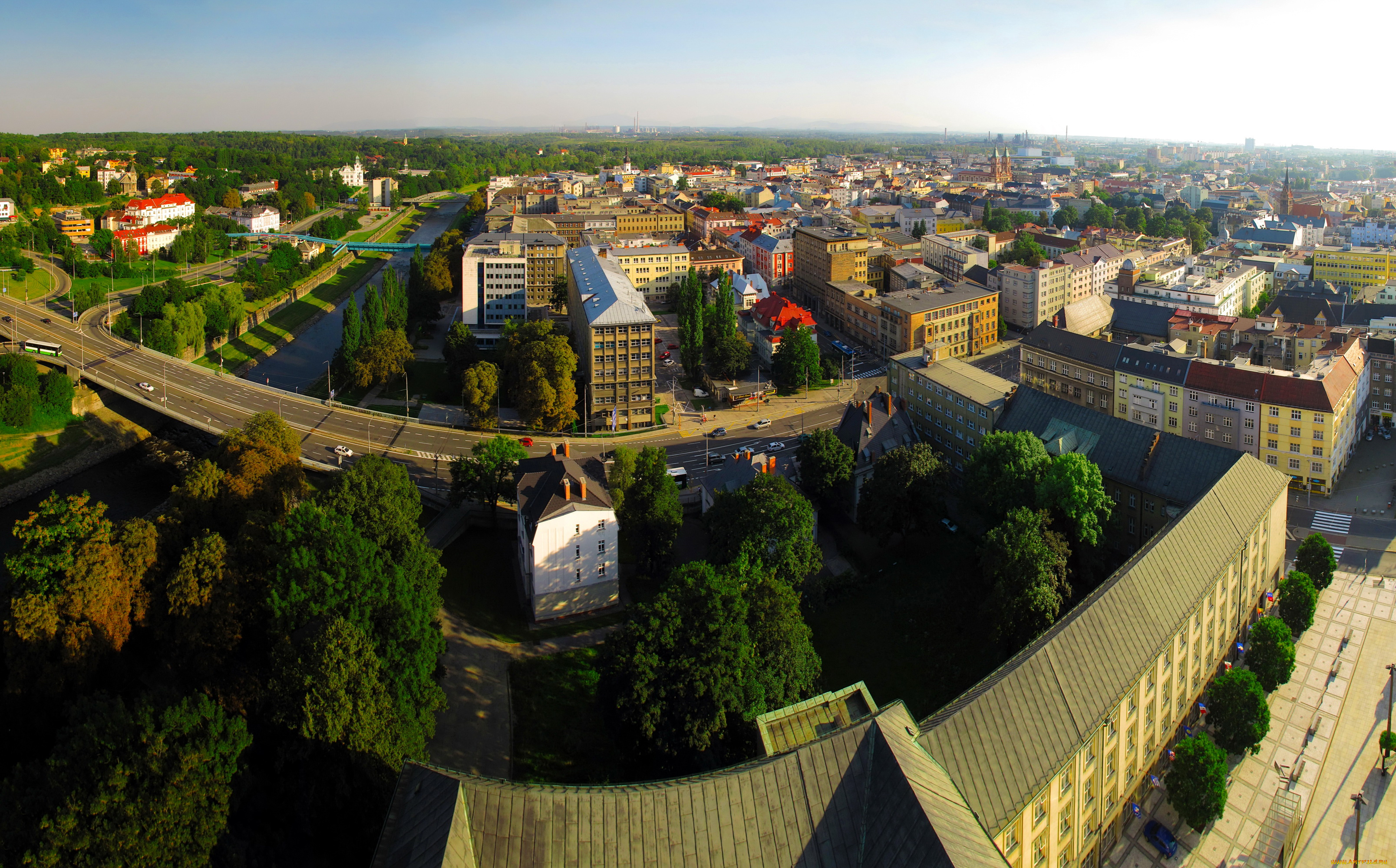 города, панорамы, ostrava, чехия