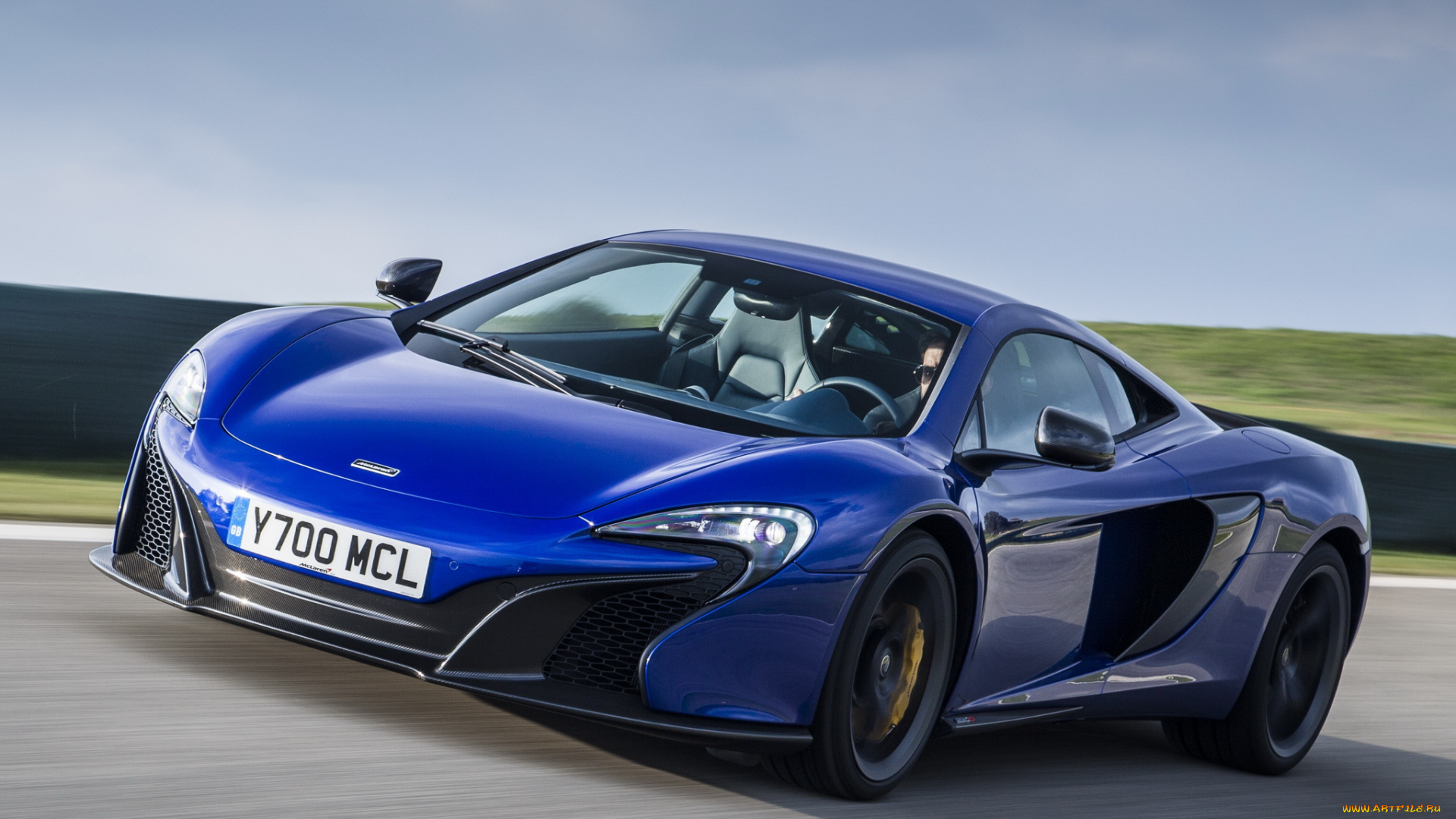 автомобили, mclaren, 650s, spyder, 2014г, синий