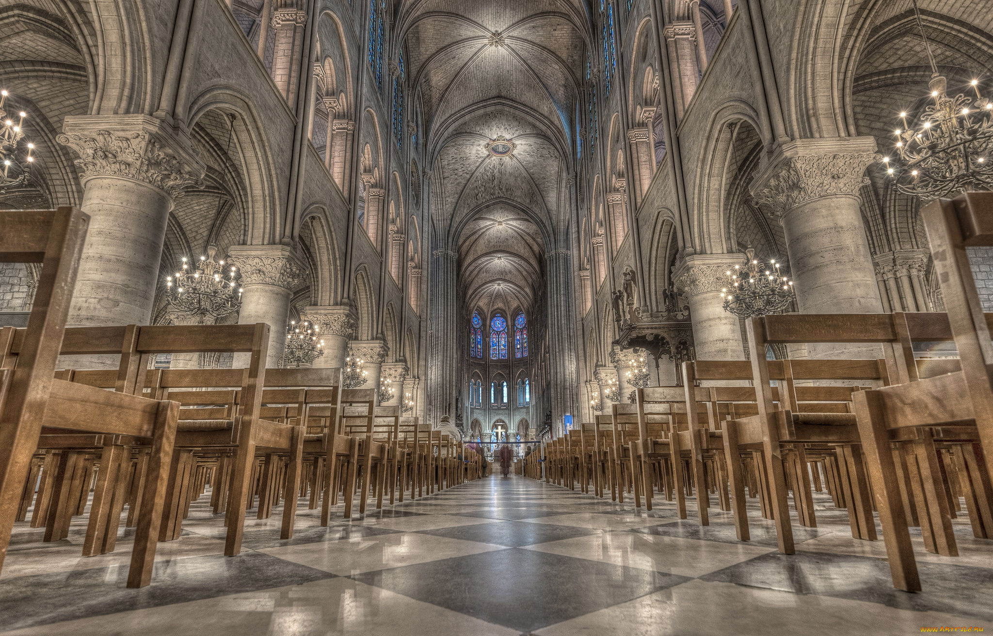 notre, dame, de, paris, interior, интерьер, убранство, , роспись, храма, собор