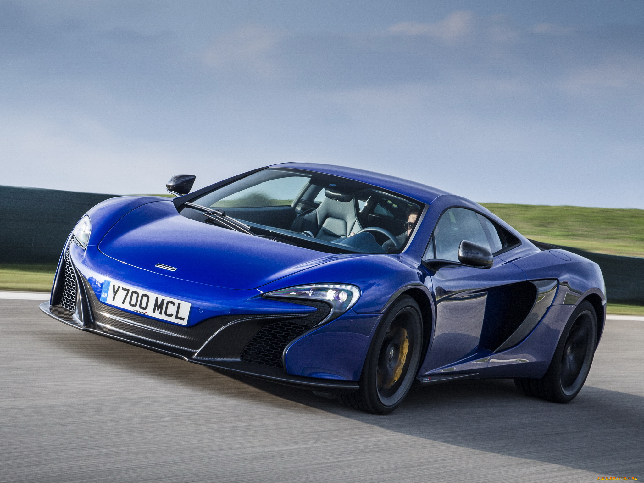 автомобили, mclaren, 650s, spyder, 2014г, синий