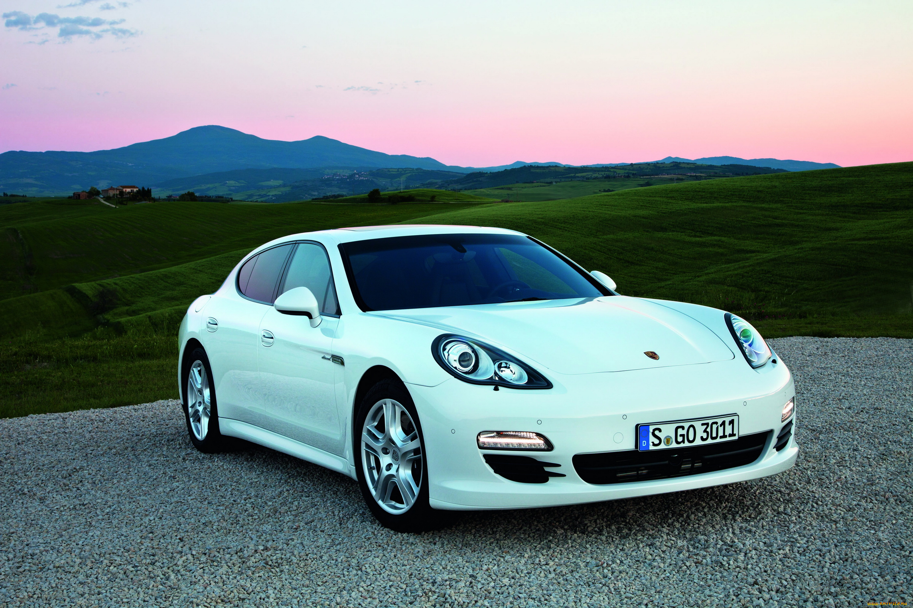 2011, porsche, panamera, diesel, автомобили, porsche, panamera, дорога, белый