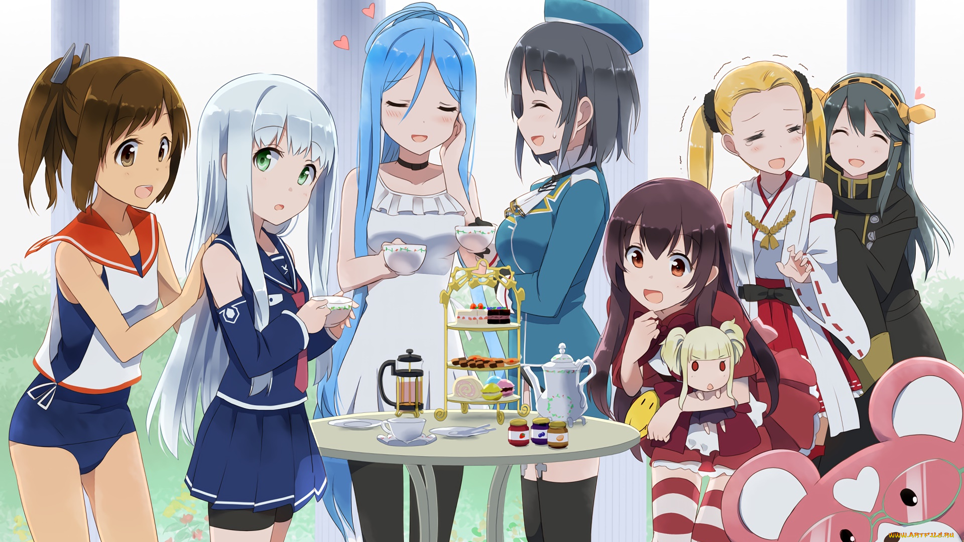 aoki, hagane, no, arpeggio, аниме, фон, взгляд, девушки