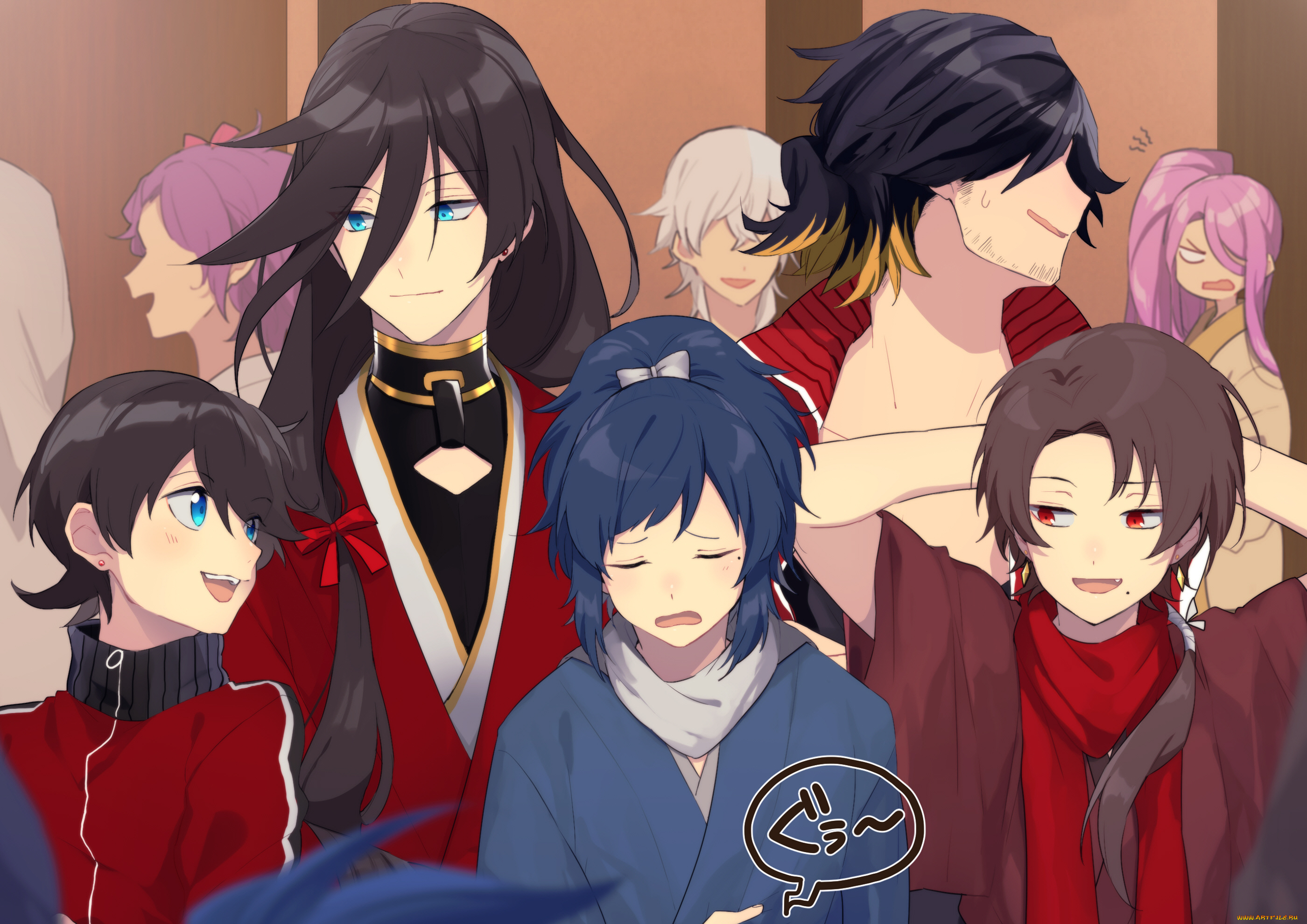 аниме, touken, ranbu, танец, мечей