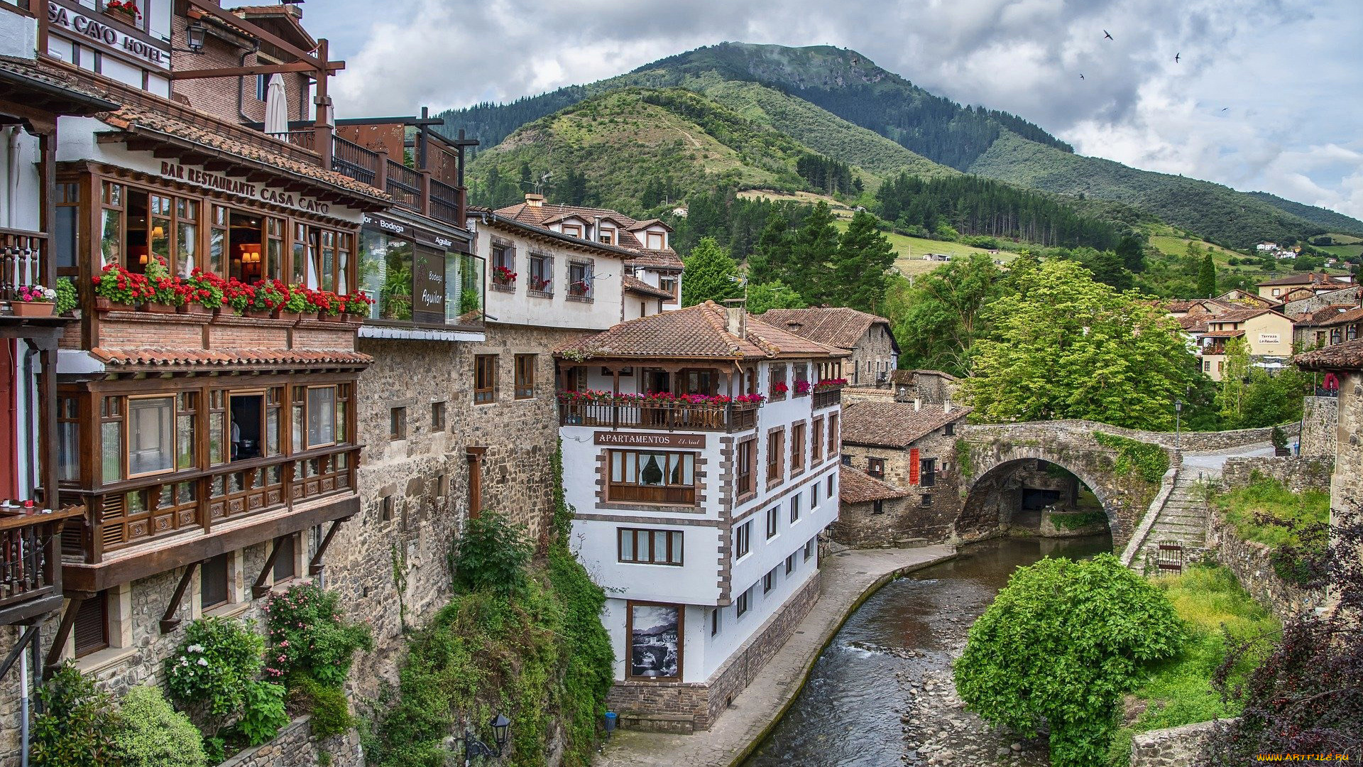 potes, cantabria, spain, города, -, улицы, , площади, , набережные