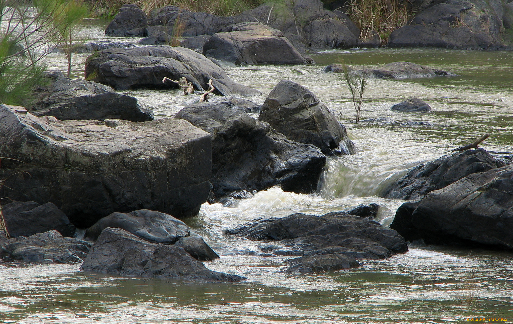 природа, реки, озера, вода, камни