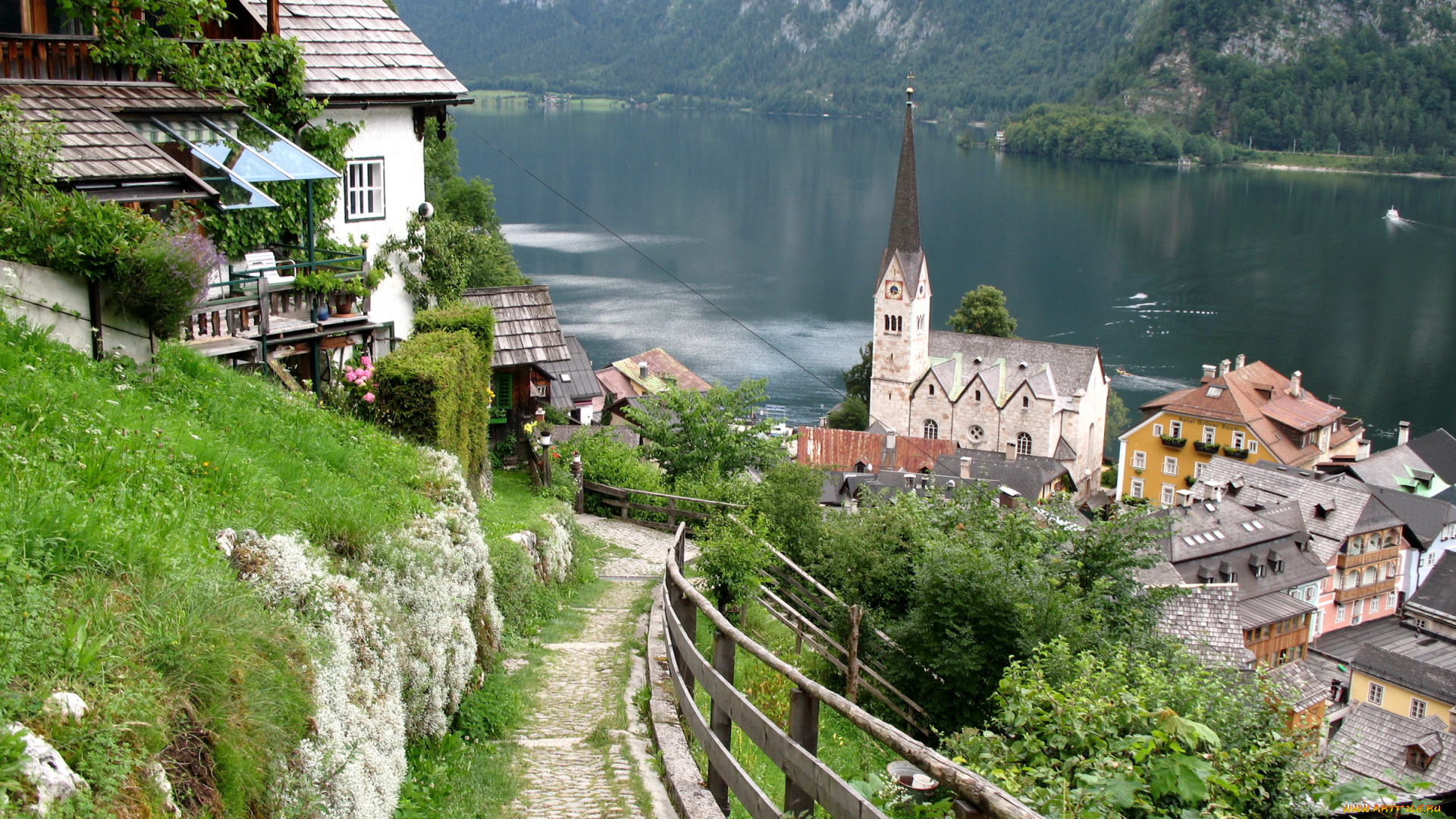 города, пейзажи, hallstatt, австрия