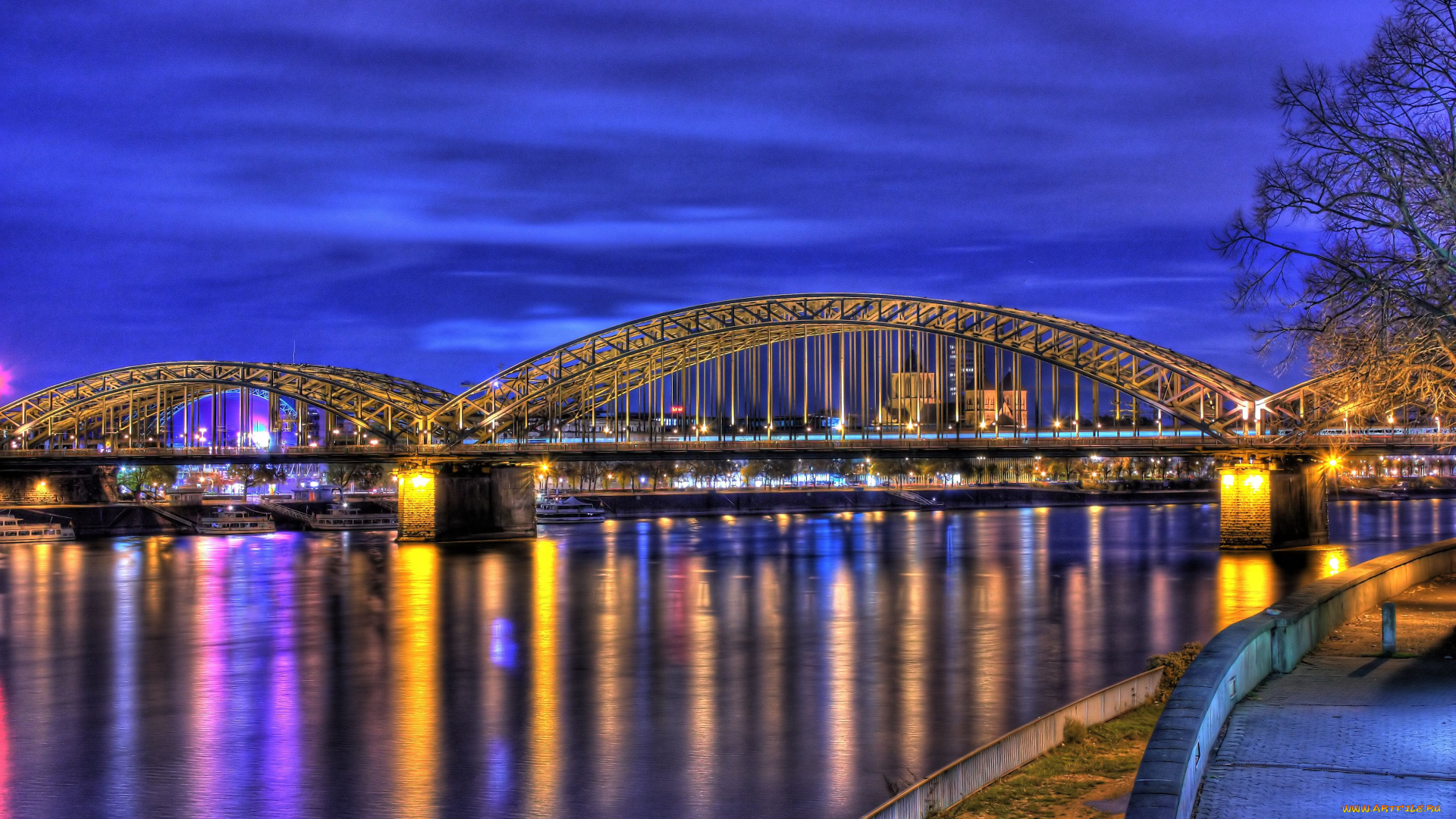 hohenzollern, bridge, города, мосты, германия, кельн