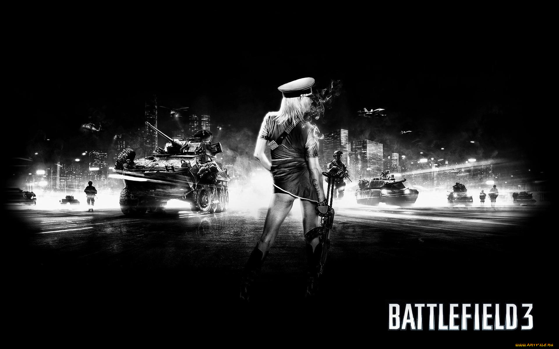 battlefield, видео, игры, девушка, танки, оружие, самолёты, солдаты, город