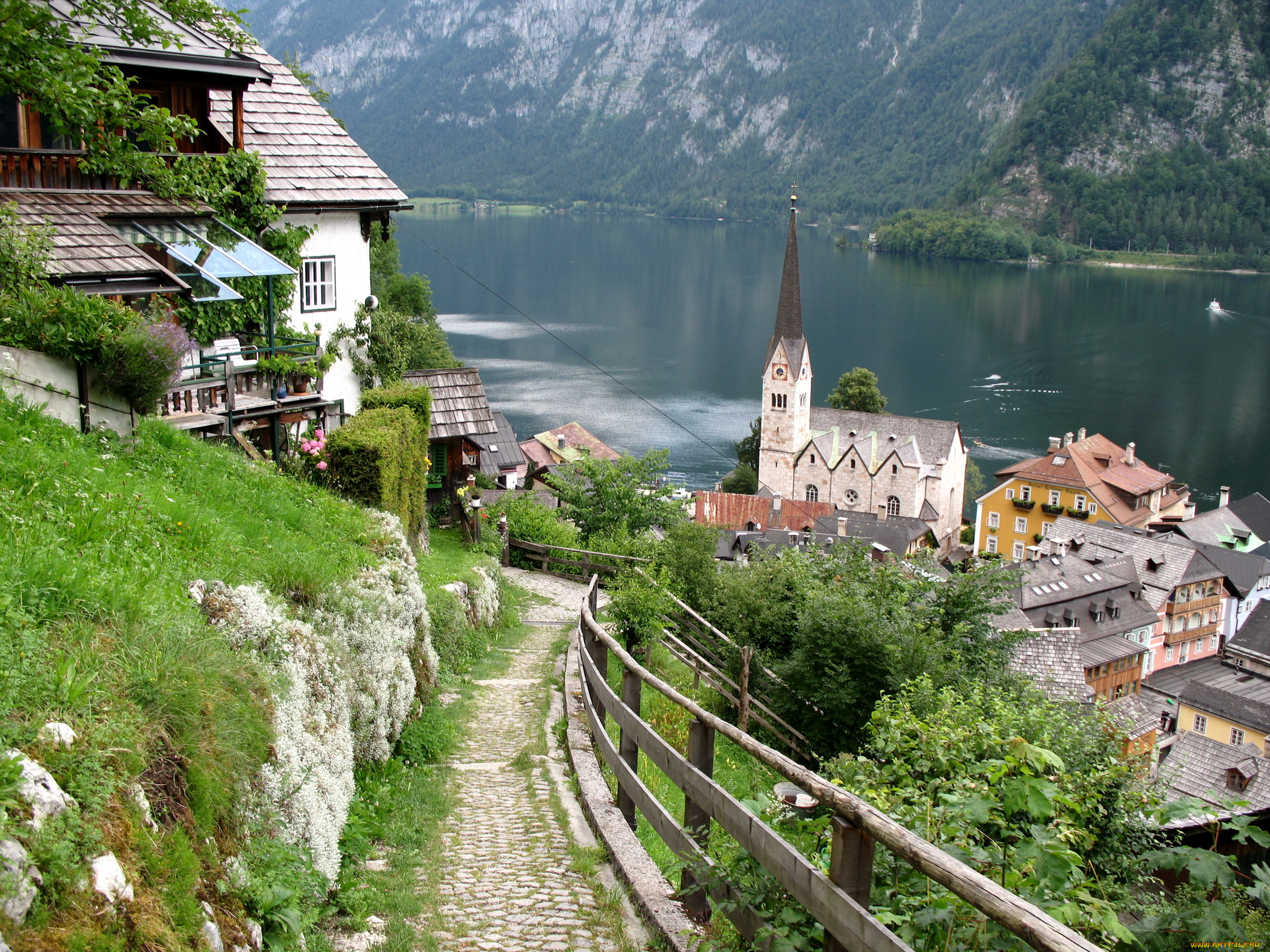 города, пейзажи, hallstatt, австрия