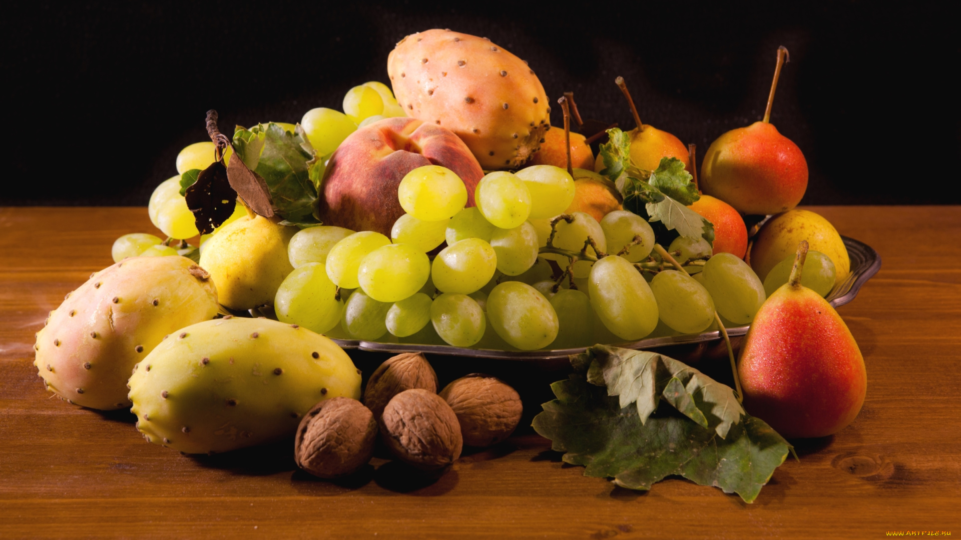 еда, фрукты, , ягоды, опунция, виноград, груши, орехи, персик