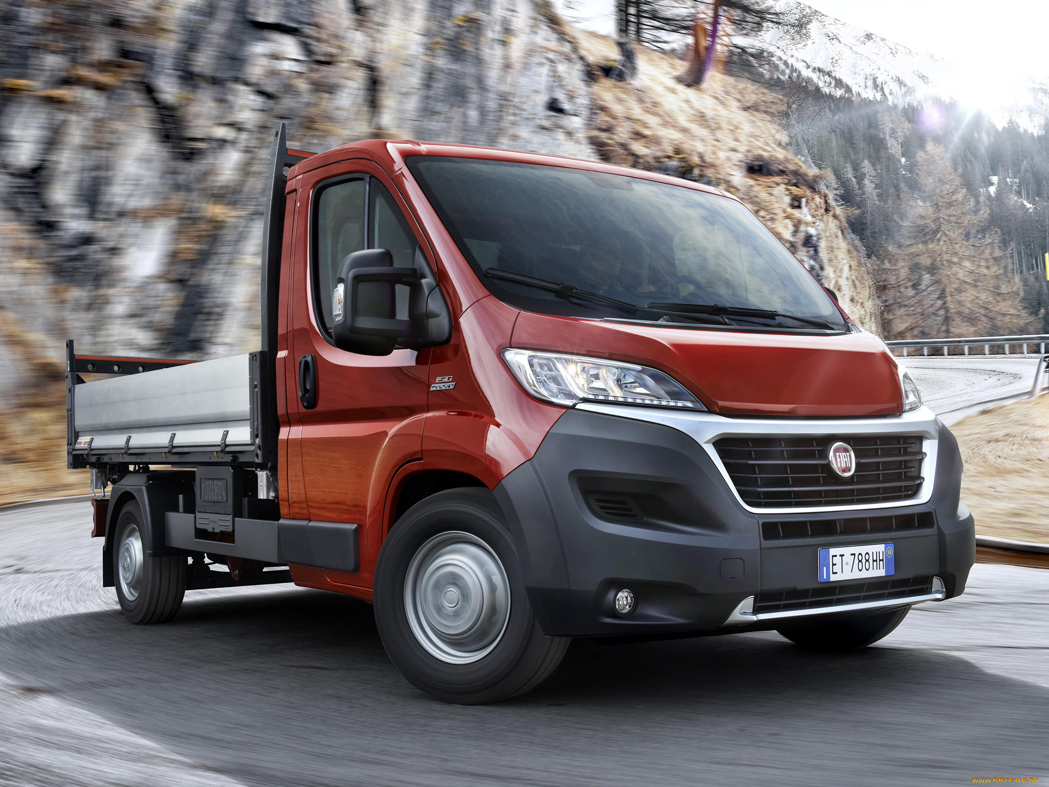 автомобили, fiat, ducato, tipper, красный