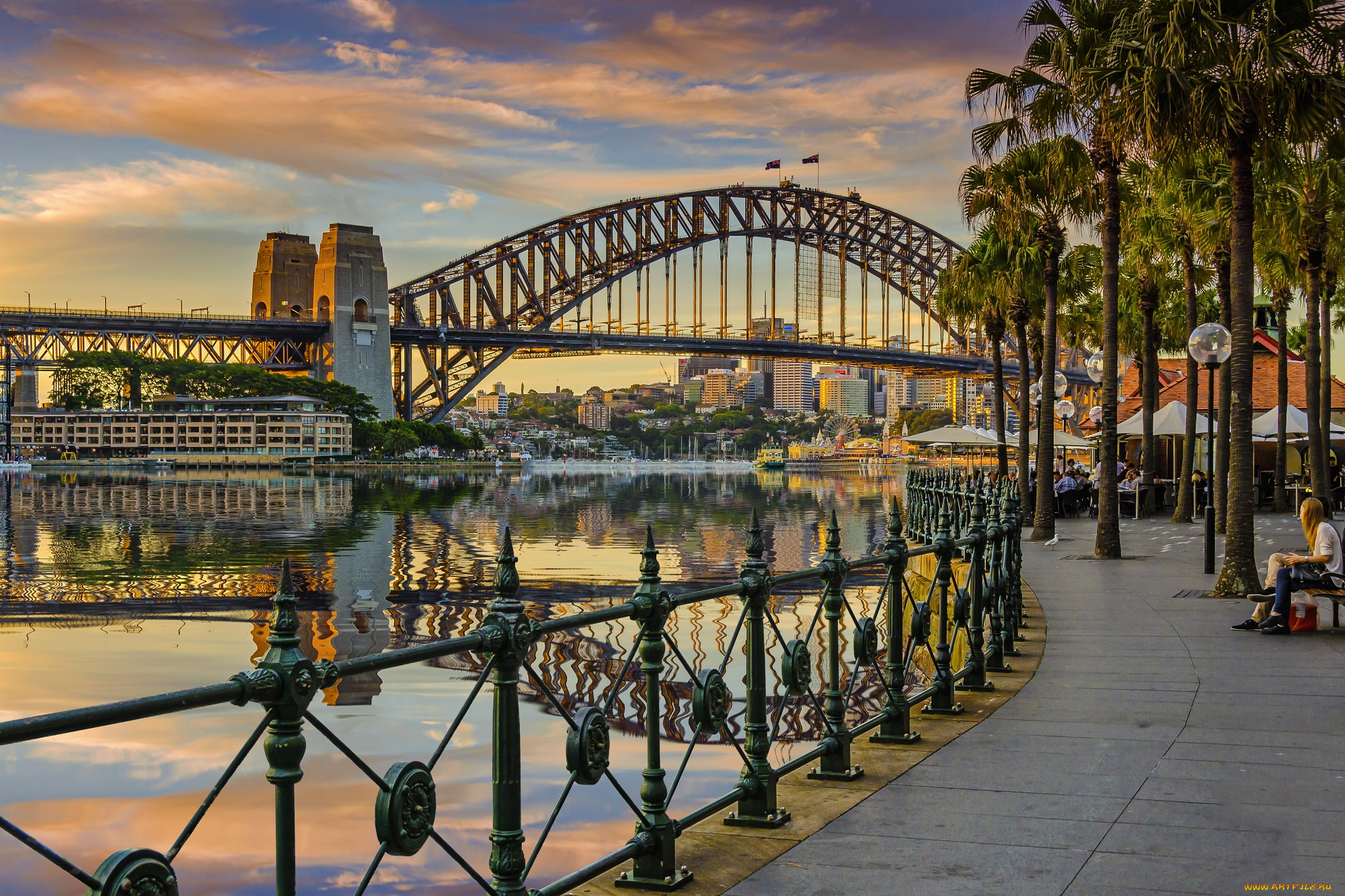 sydney, harbour, города, сидней, , австралия, гавань, набережная, мост