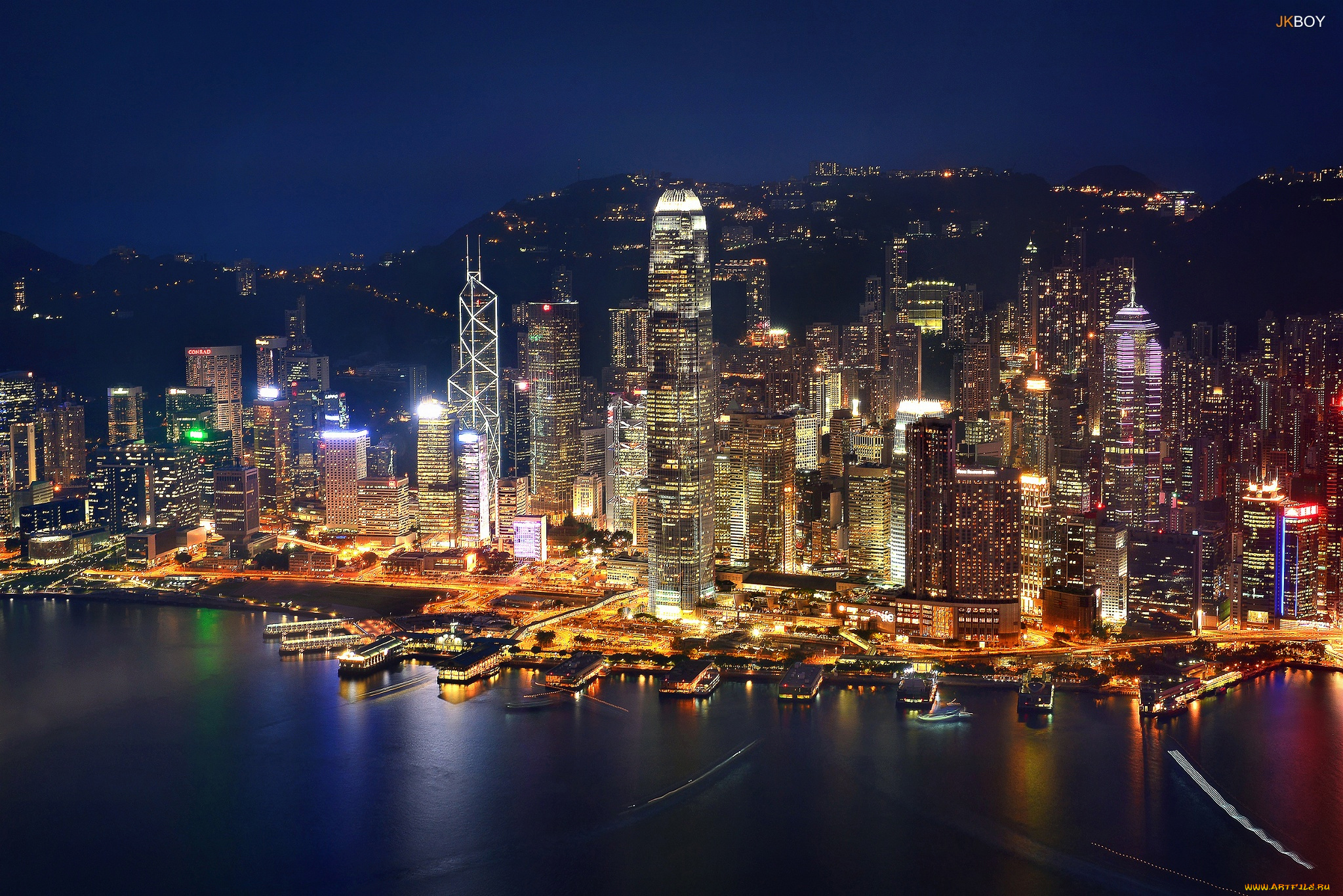 Гонконг. Гонг Конг. Китай Гонконг. Гонг Конг ночью. Ночная панорама Гонконга.