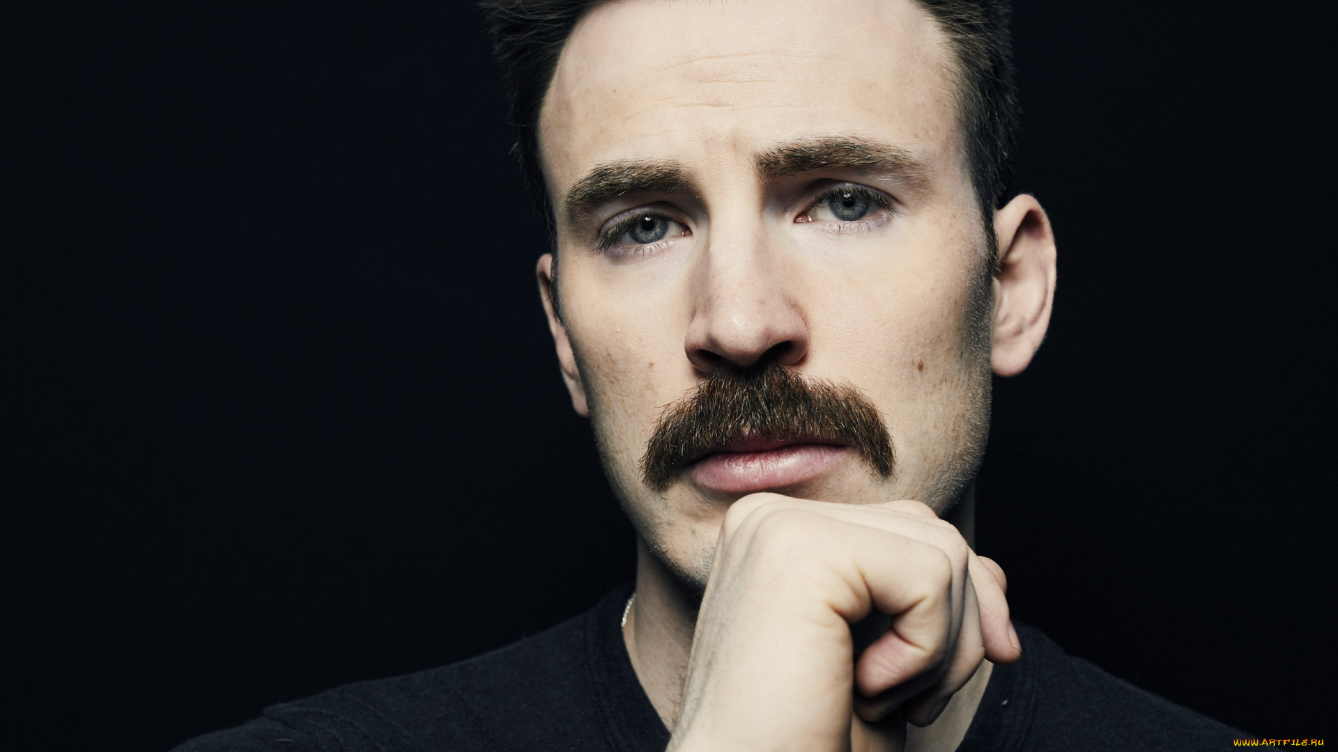 мужчины, chris, evans, усы