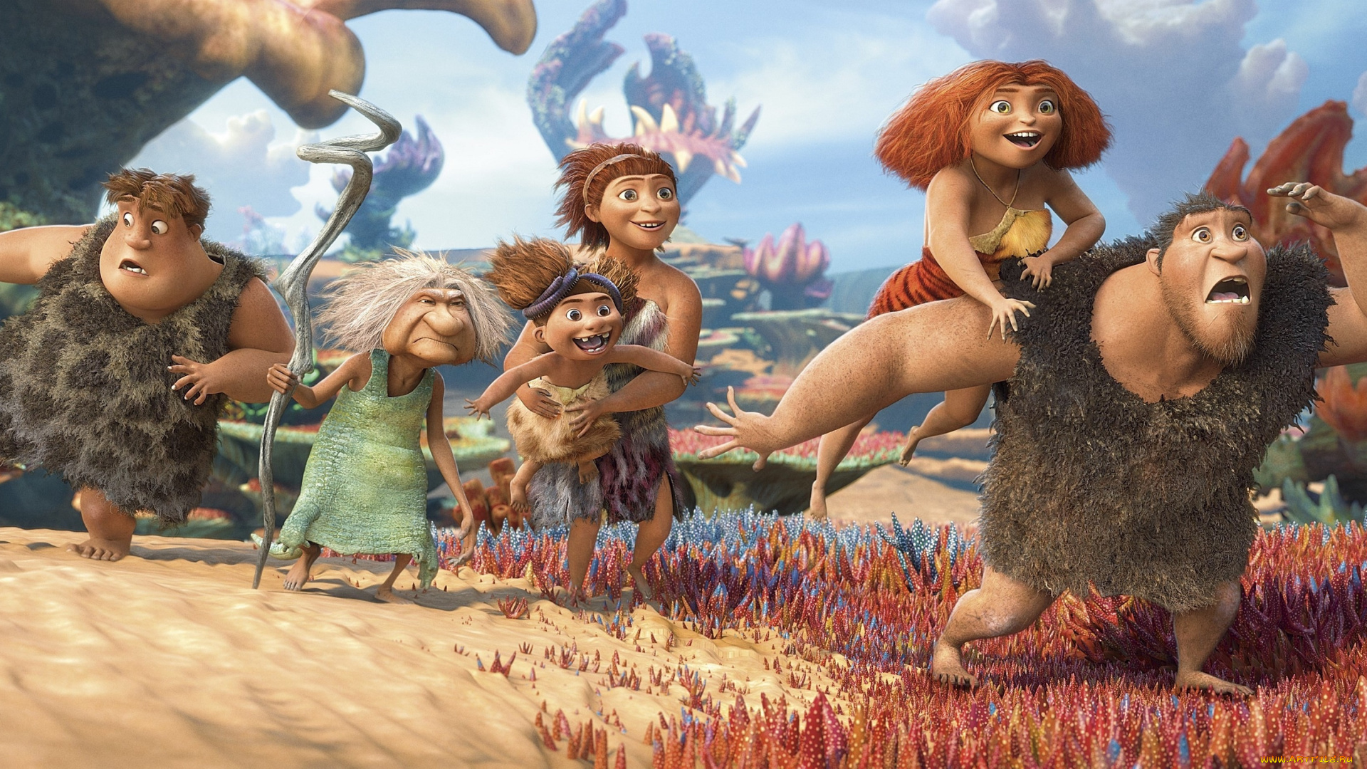 мультфильмы, the, croods, caveman, family, the, croods, 2, vegetation