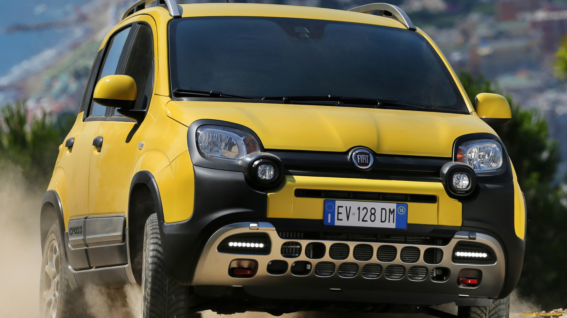 автомобили, fiat, cross, 319, 2014г, желты, panda