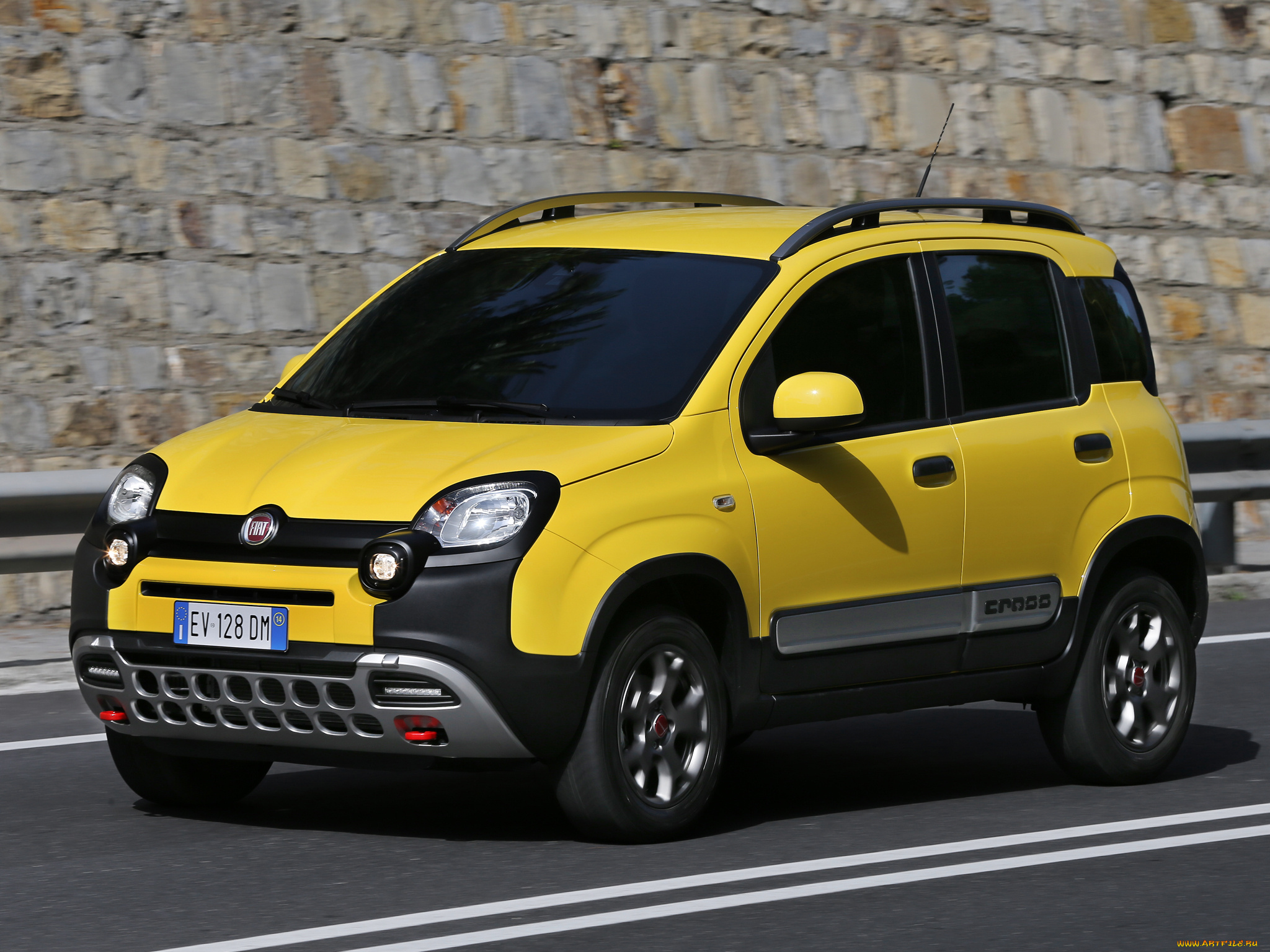 автомобили, fiat, желты, 2014г, cross, 319, panda