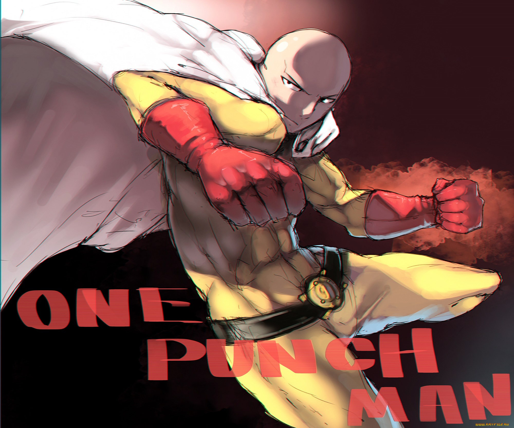 аниме, one, punch, man, ванпачмен