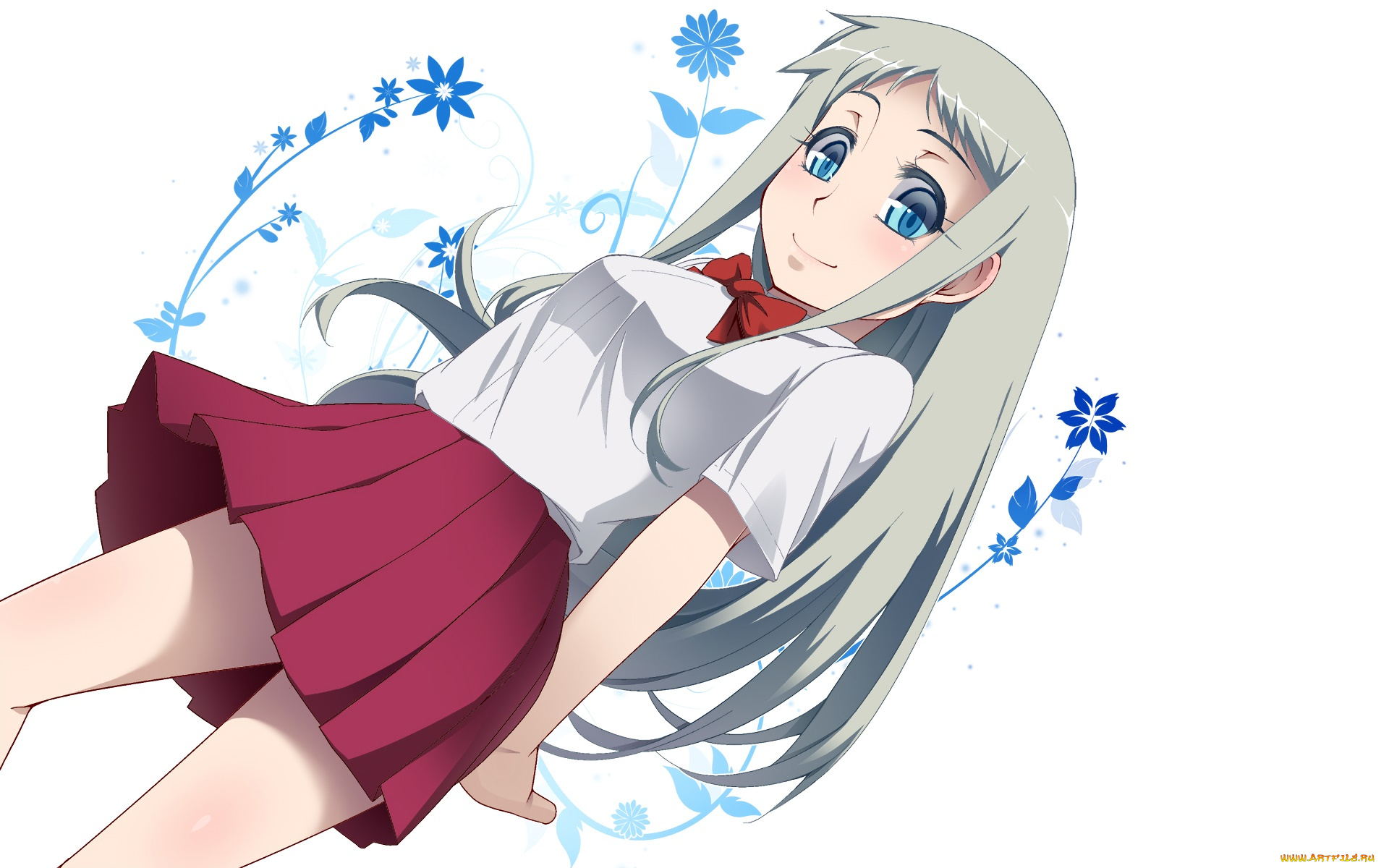 аниме, anohana, фон, взгляд, девушка