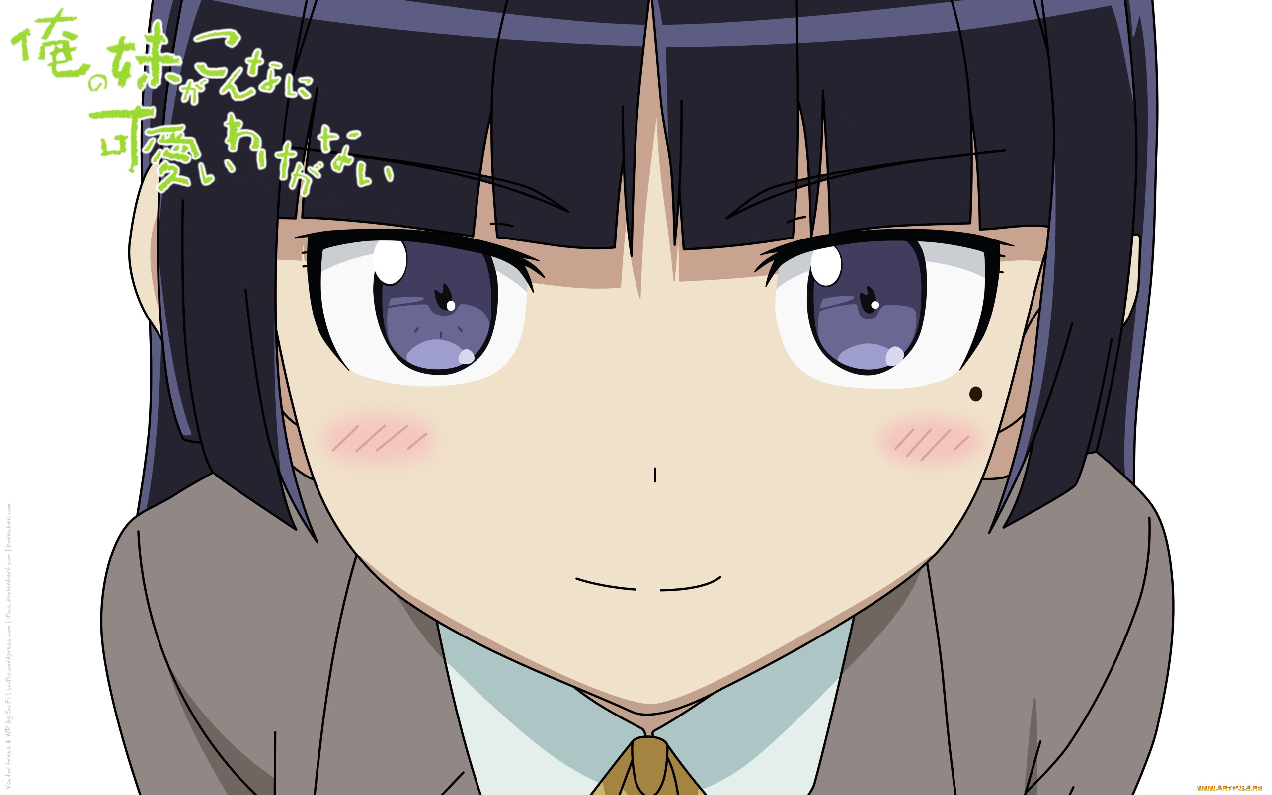 аниме, oreimo, фон, взгляд, девушка