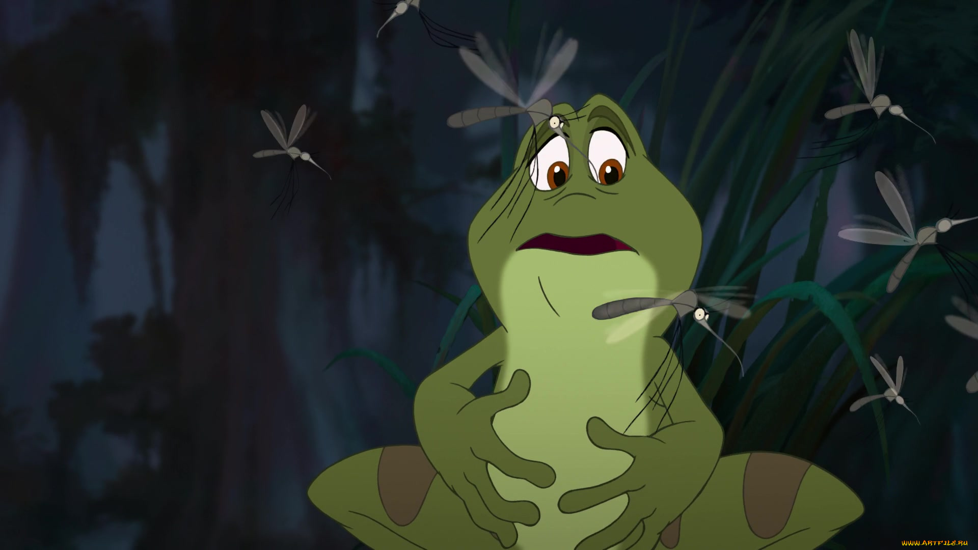 мультфильмы, the, princess, and, the, frog, лягушка, комар, голод