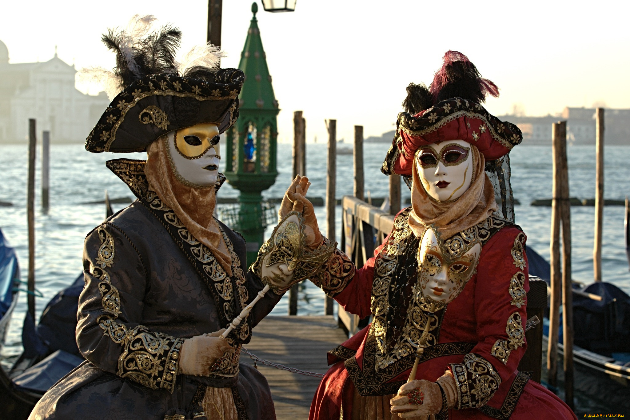 разное, маски, , карнавальные, костюмы, карнавал, венеция, гондола, костюмы, пара